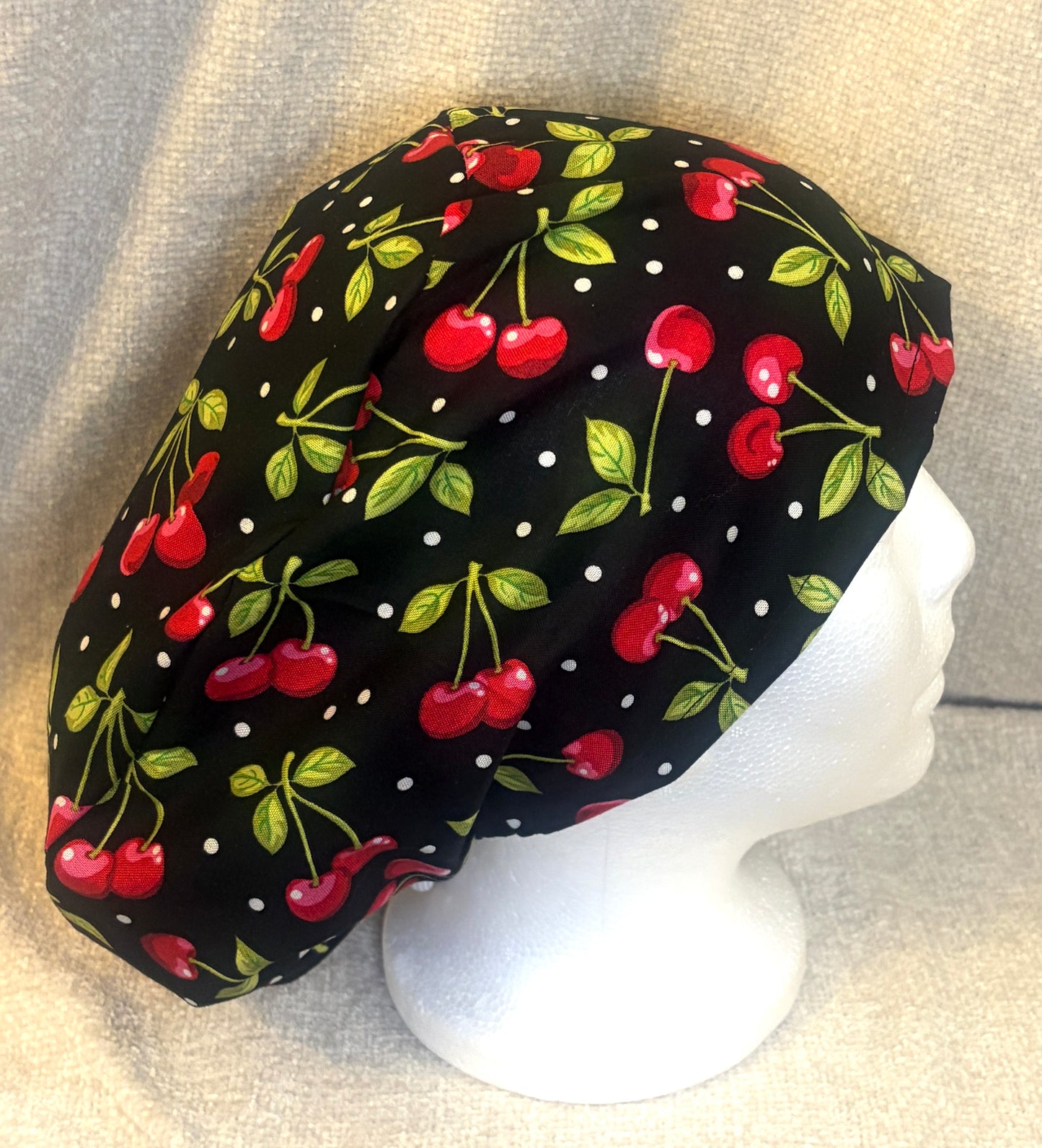Cherries Euro Scrub Cap