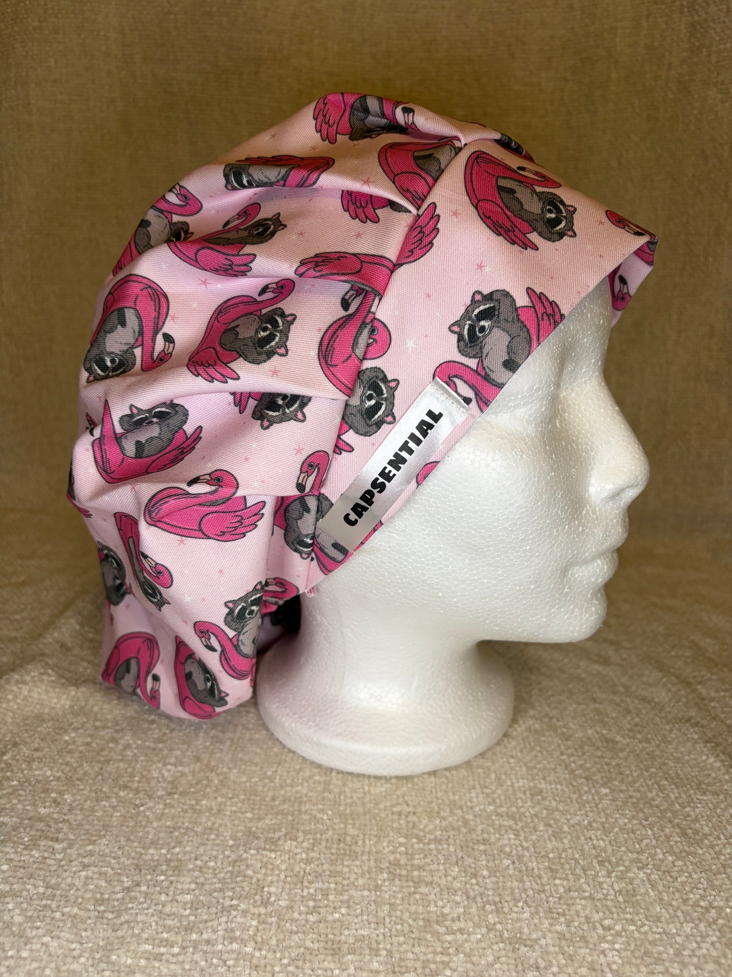 Raccoon Floatie Bouffant Scrub Cap — Capsential Select