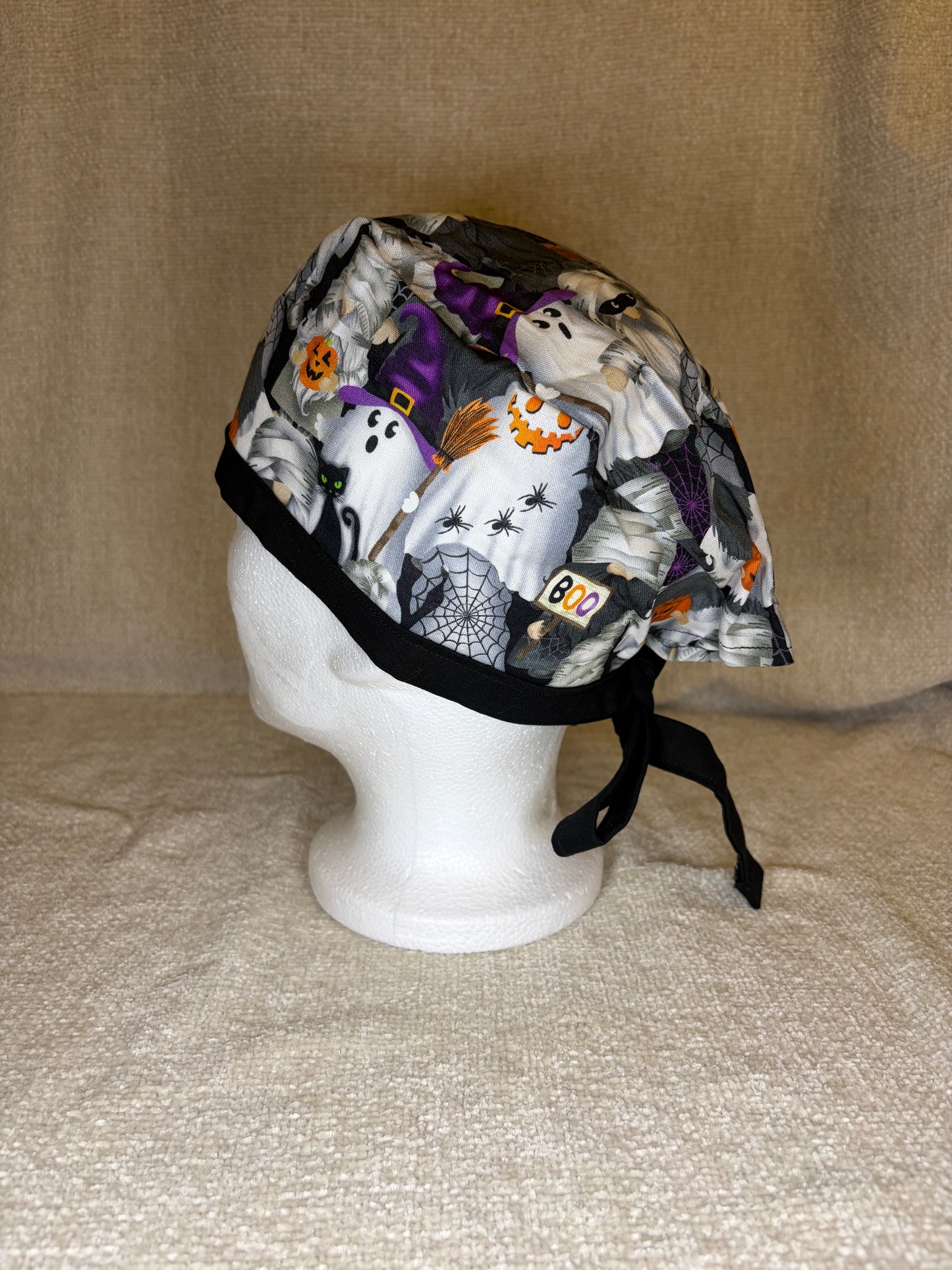 Spooky Gnome Squad Tie-Back Scrub Cap | Halloween Costume Gnomes