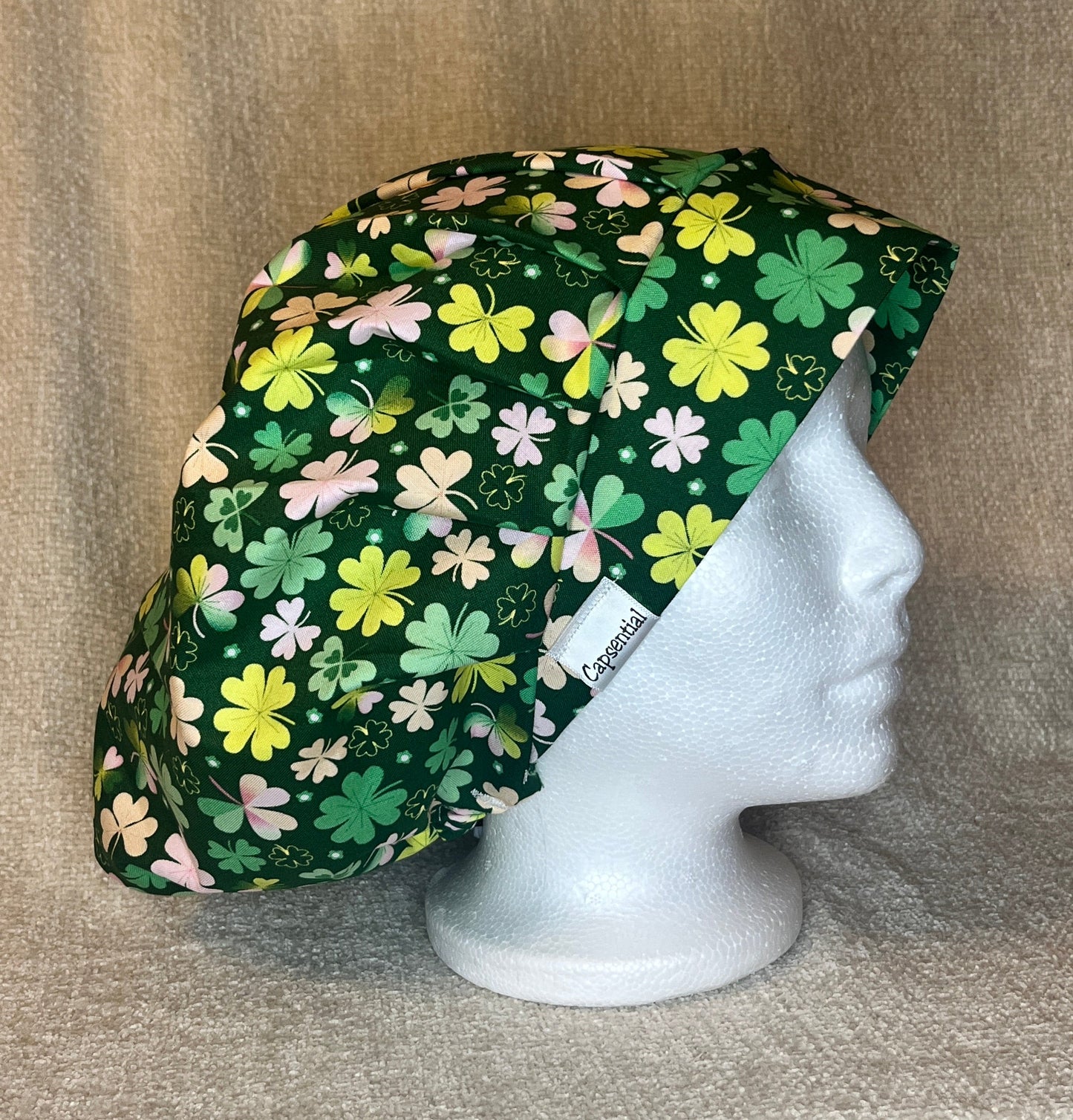 Bouffant/Ponytail: Pink Shamrock