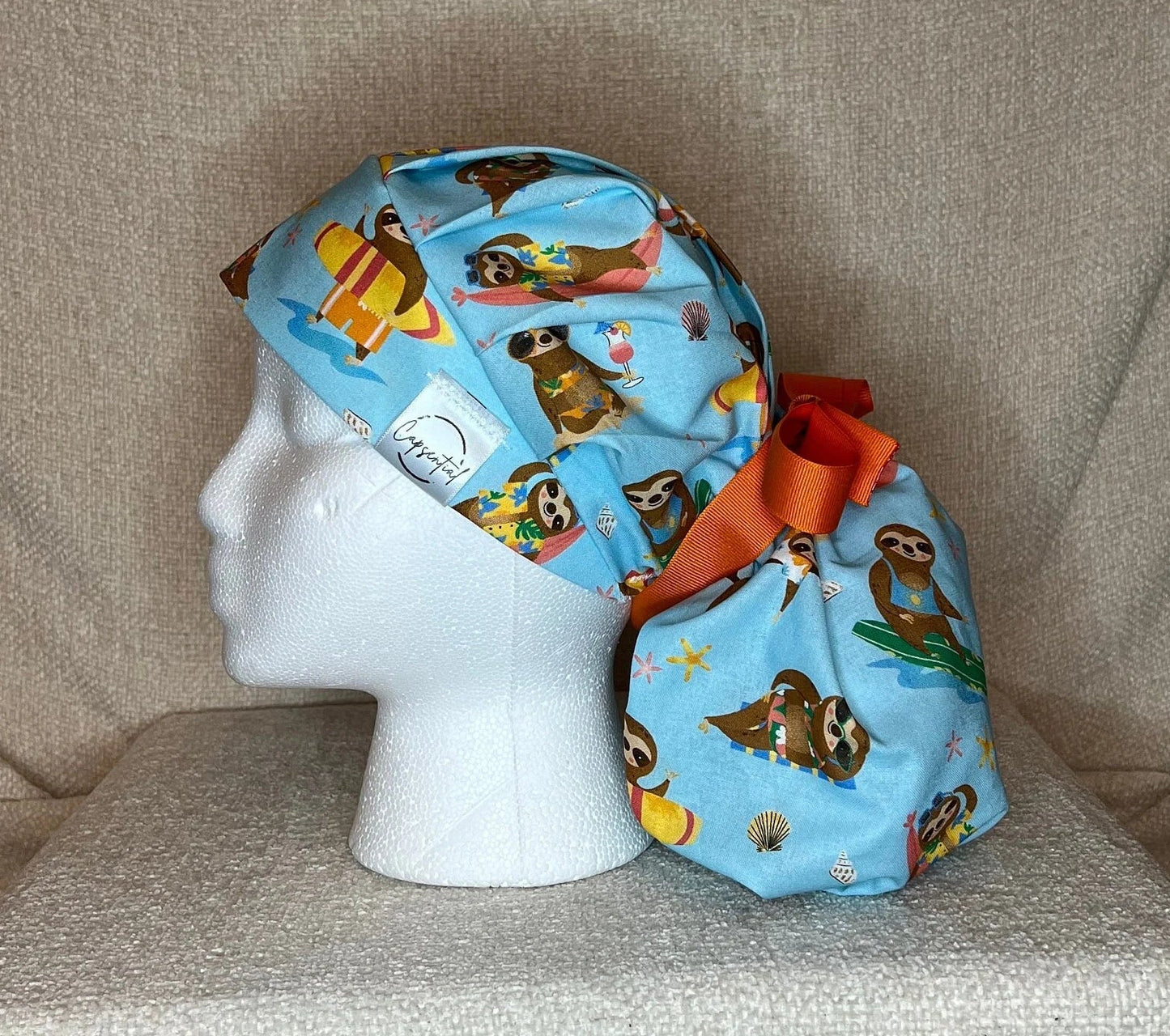 Bouffant/Ponytail: Beach Sloths