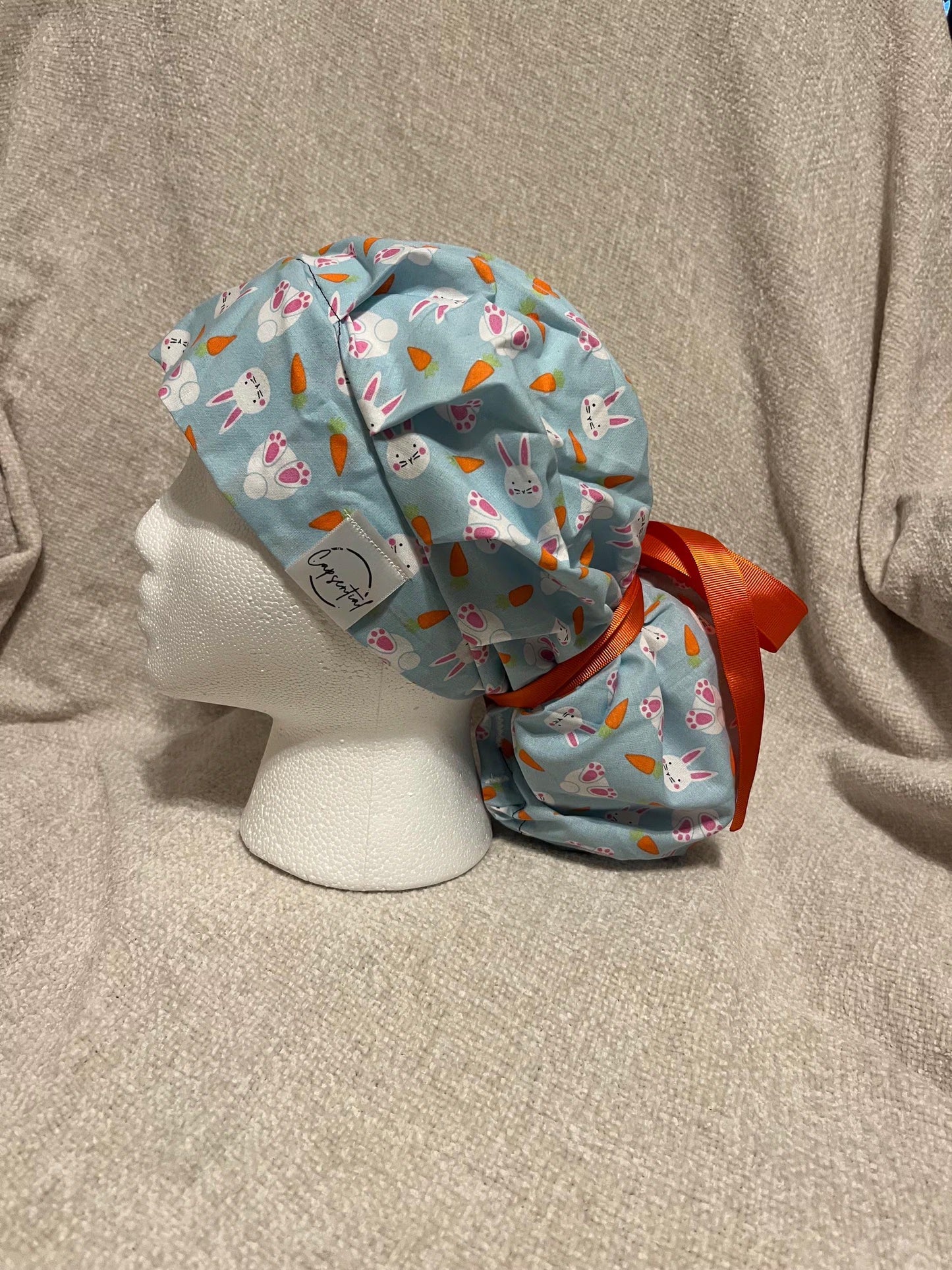 Bouffant/Ponytail: Bunnies and Carrots