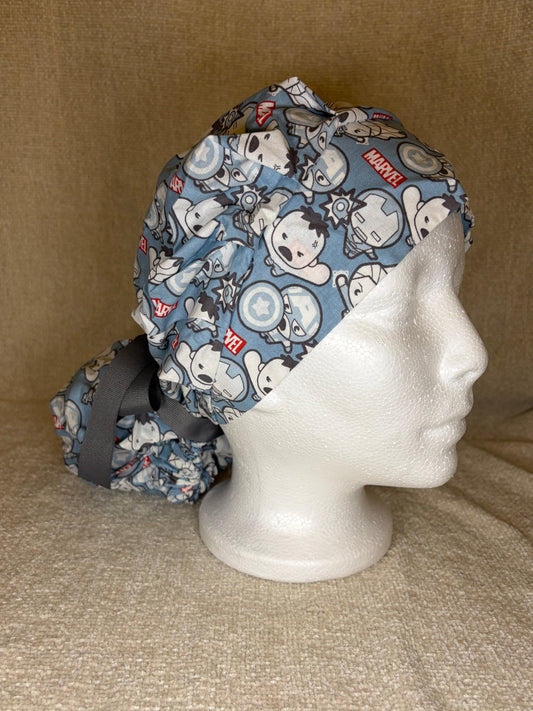 Avengers Blue Bouffant Scrub Cap