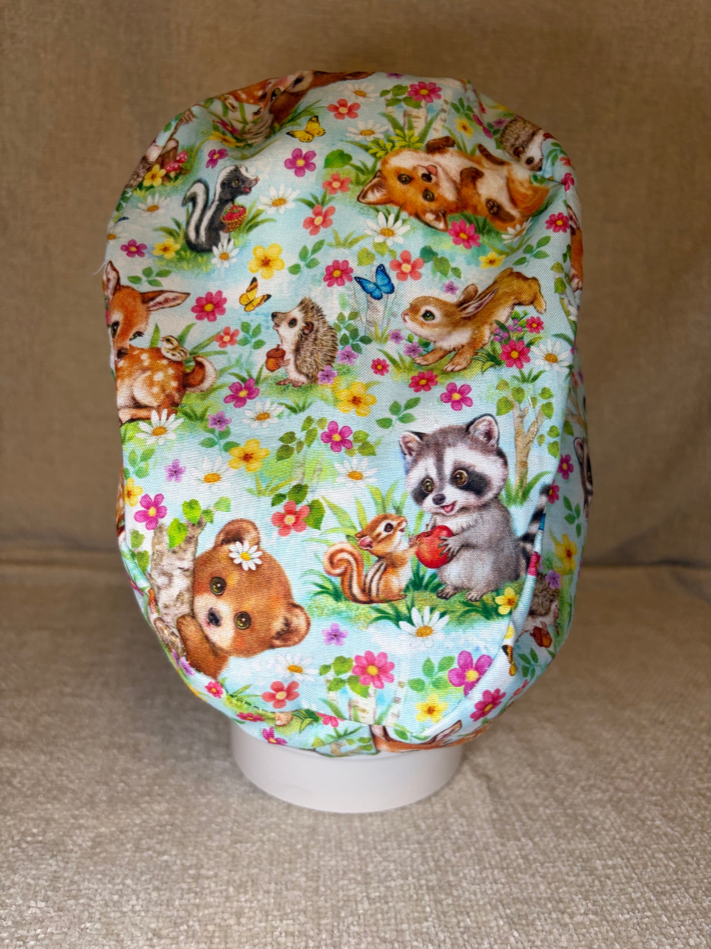 Woodland Creatures Euro Scrub Cap