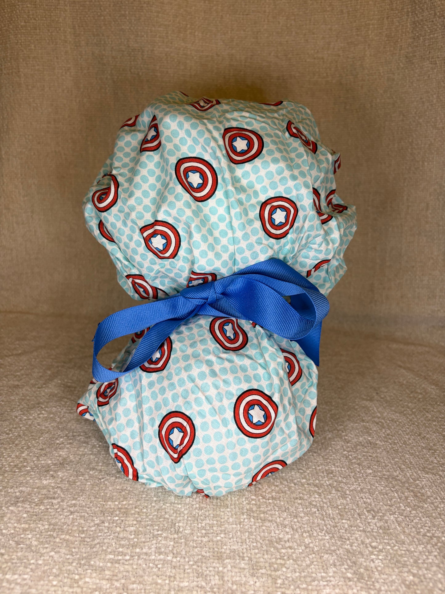 Captain America Bouffant Scrub Cap