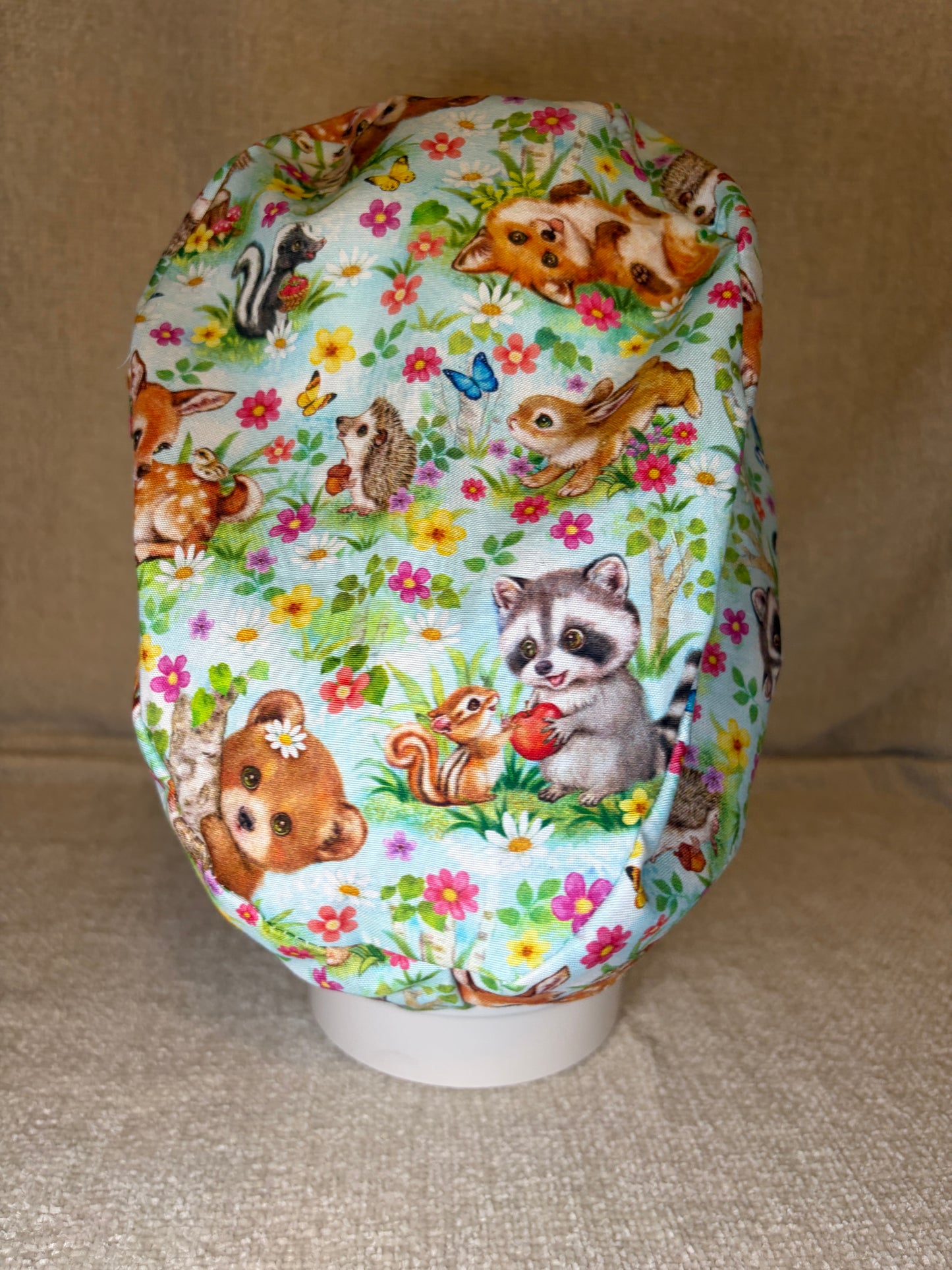 Woodland Creatures Euro Scrub Cap