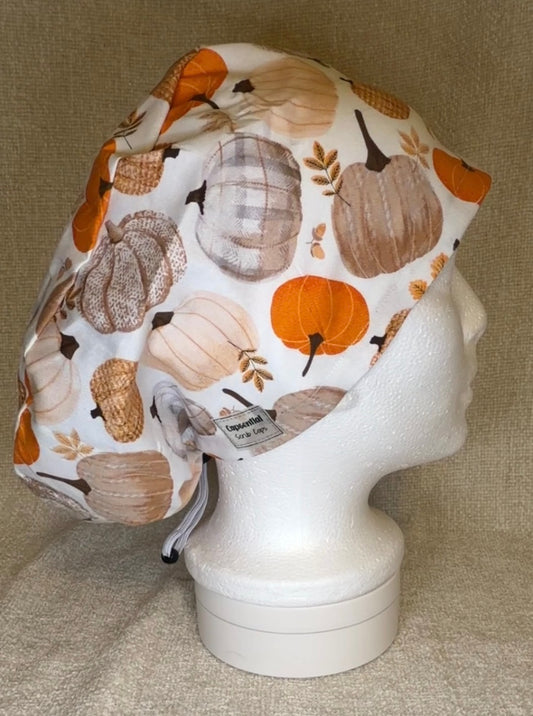 Cozy Pumpkin Patch Scrub Cap | Euro Style | Capsential Scrub Caps