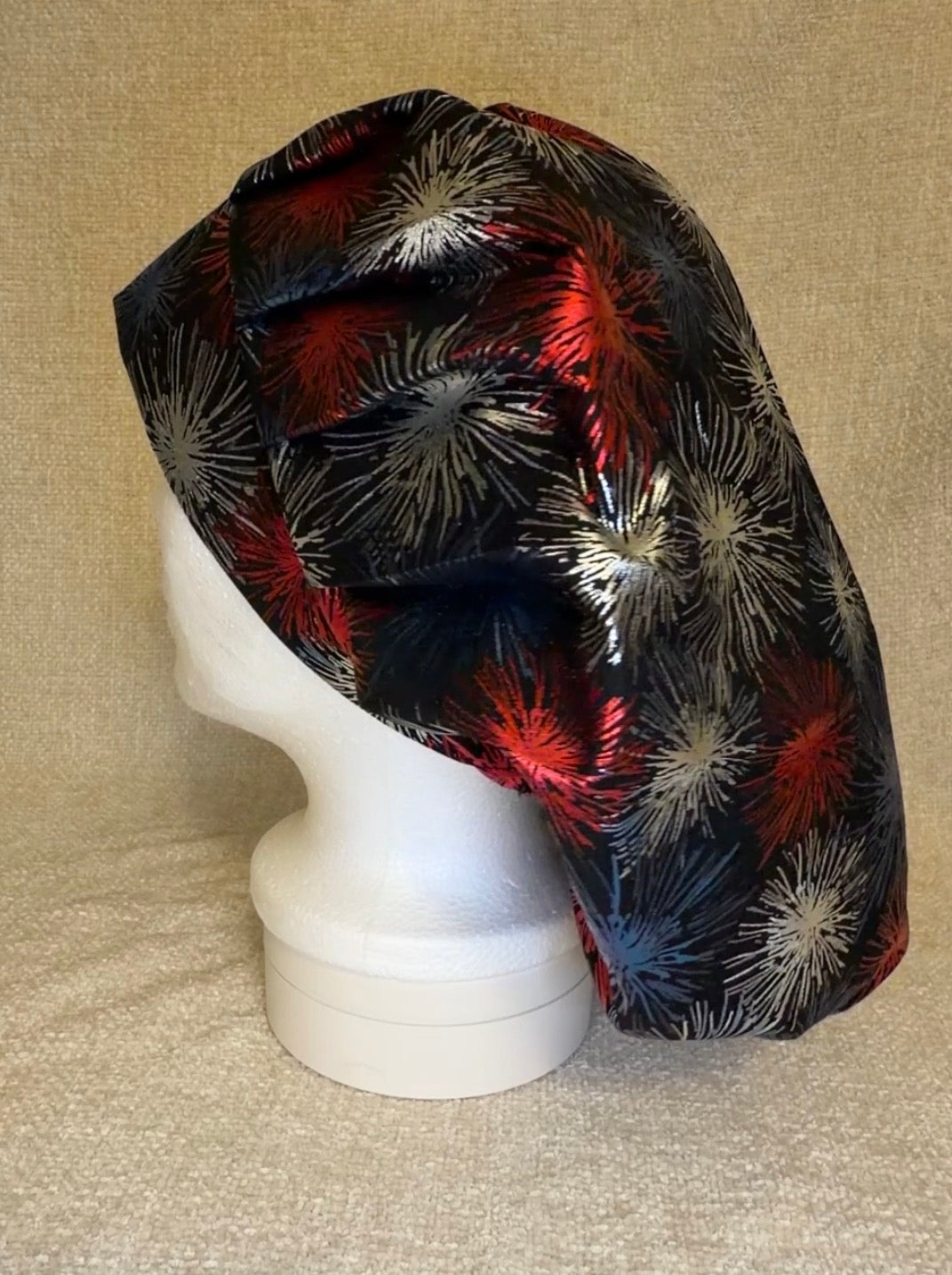 Bouffant/Ponytail: Metallic Fireworks