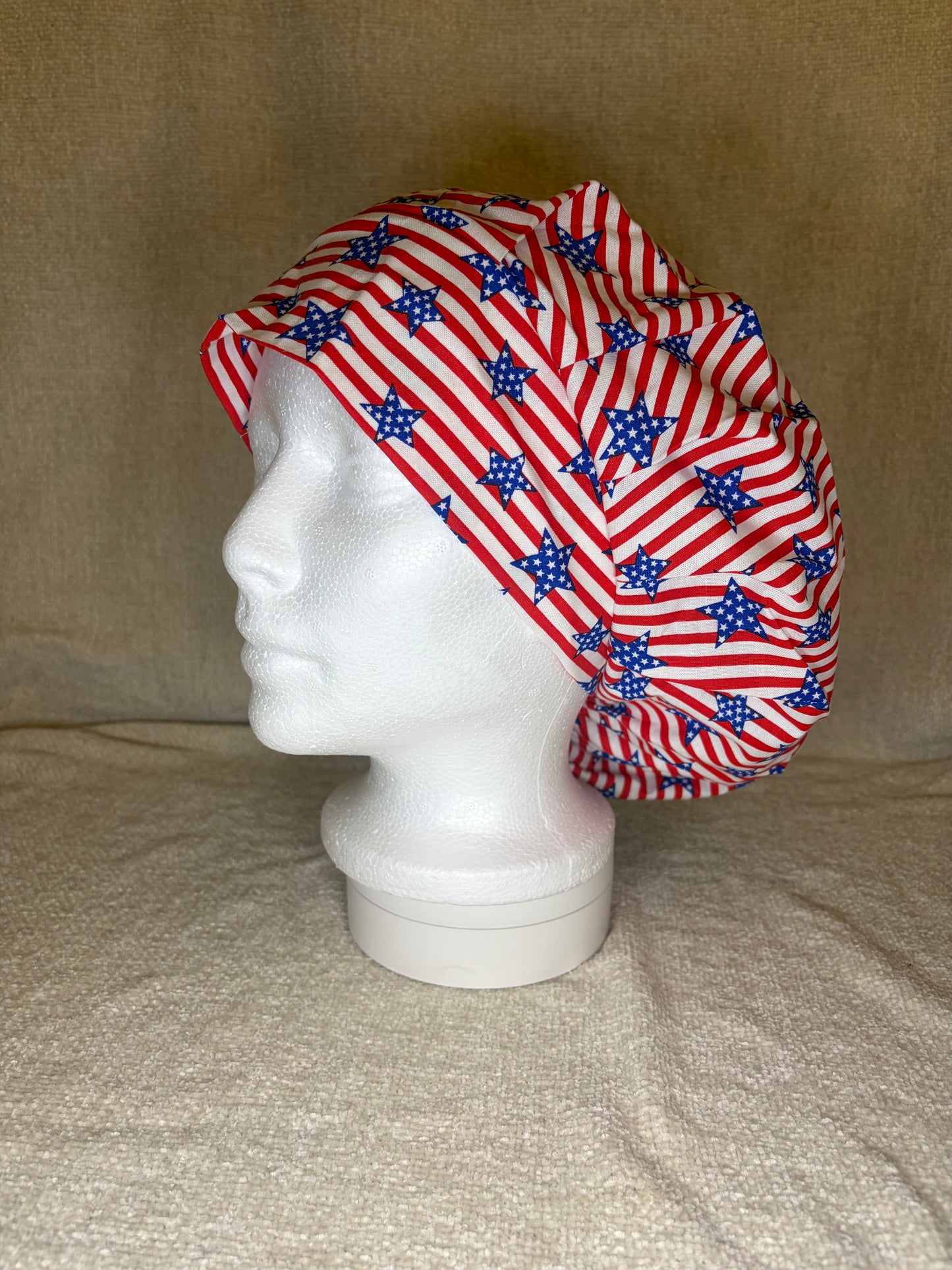 Stars & Stripes Bouffant Scrub Cap