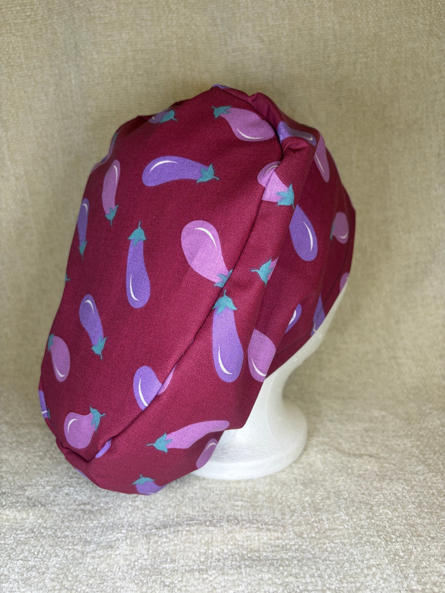 Eggplant Euro Scrub Cap