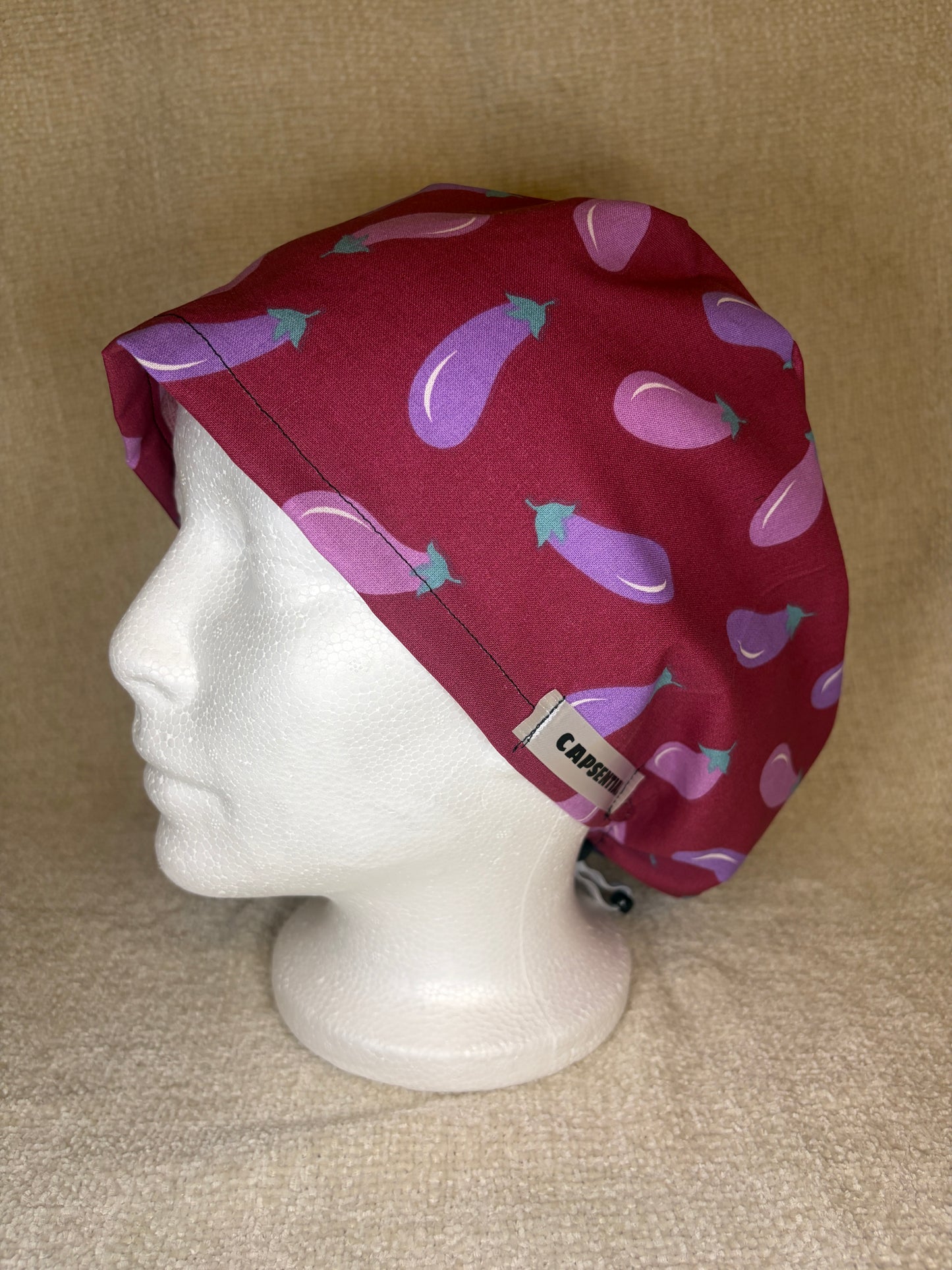 Eggplant Euro Scrub Cap