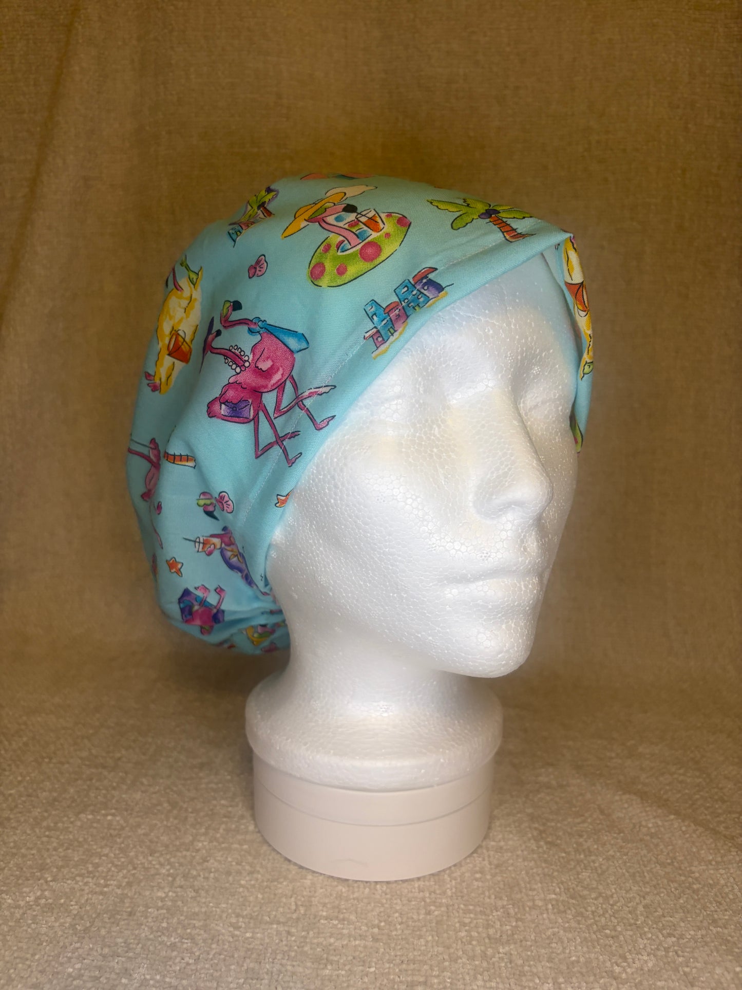 Flamingo & Chill Euro Scrub Cap