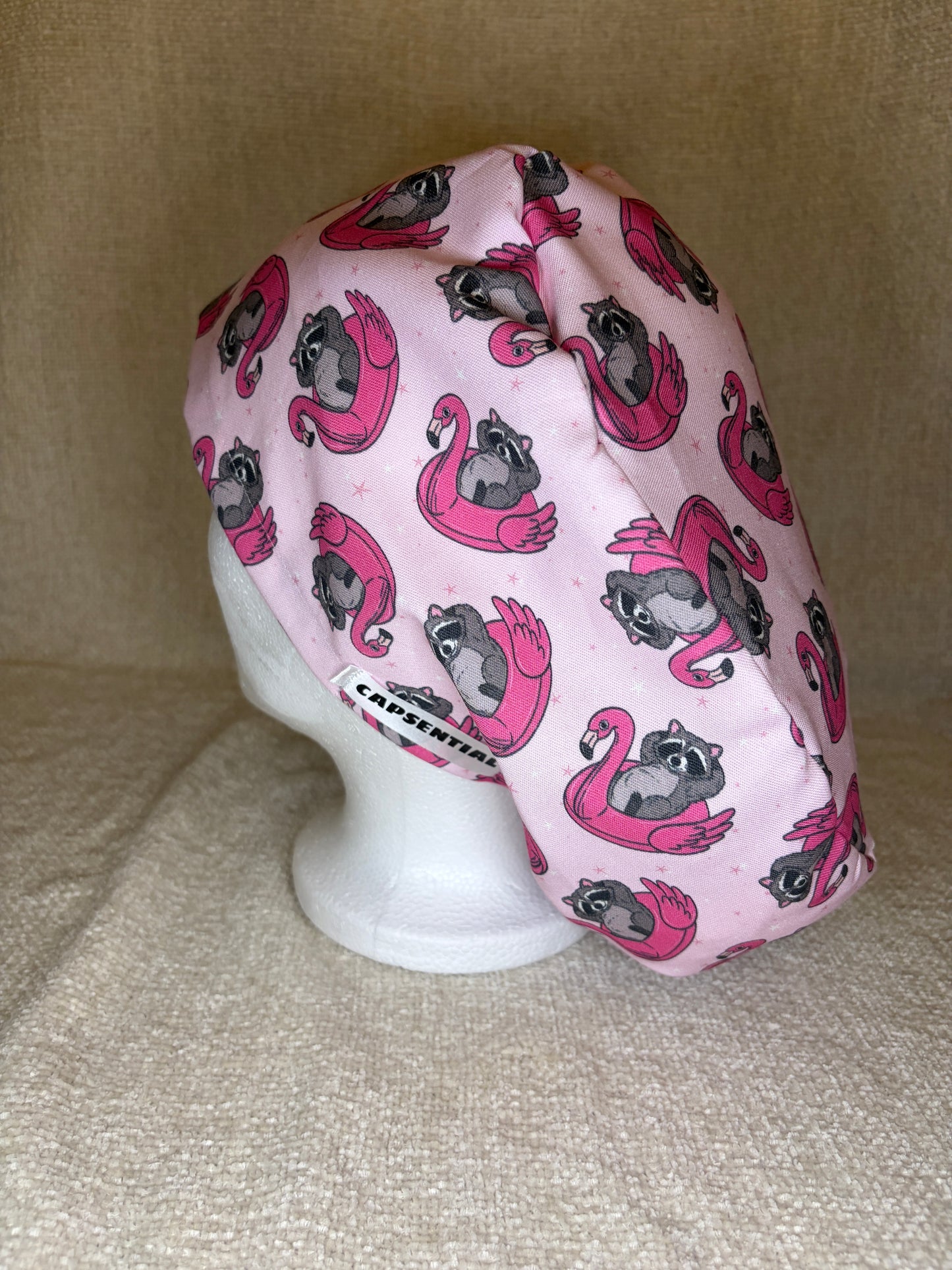 Raccoon Floatie Euro Scrub Cap — Capsential Select