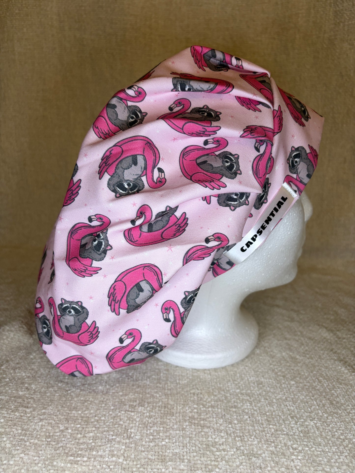 Raccoon Floatie Bouffant Scrub Cap — Capsential Select