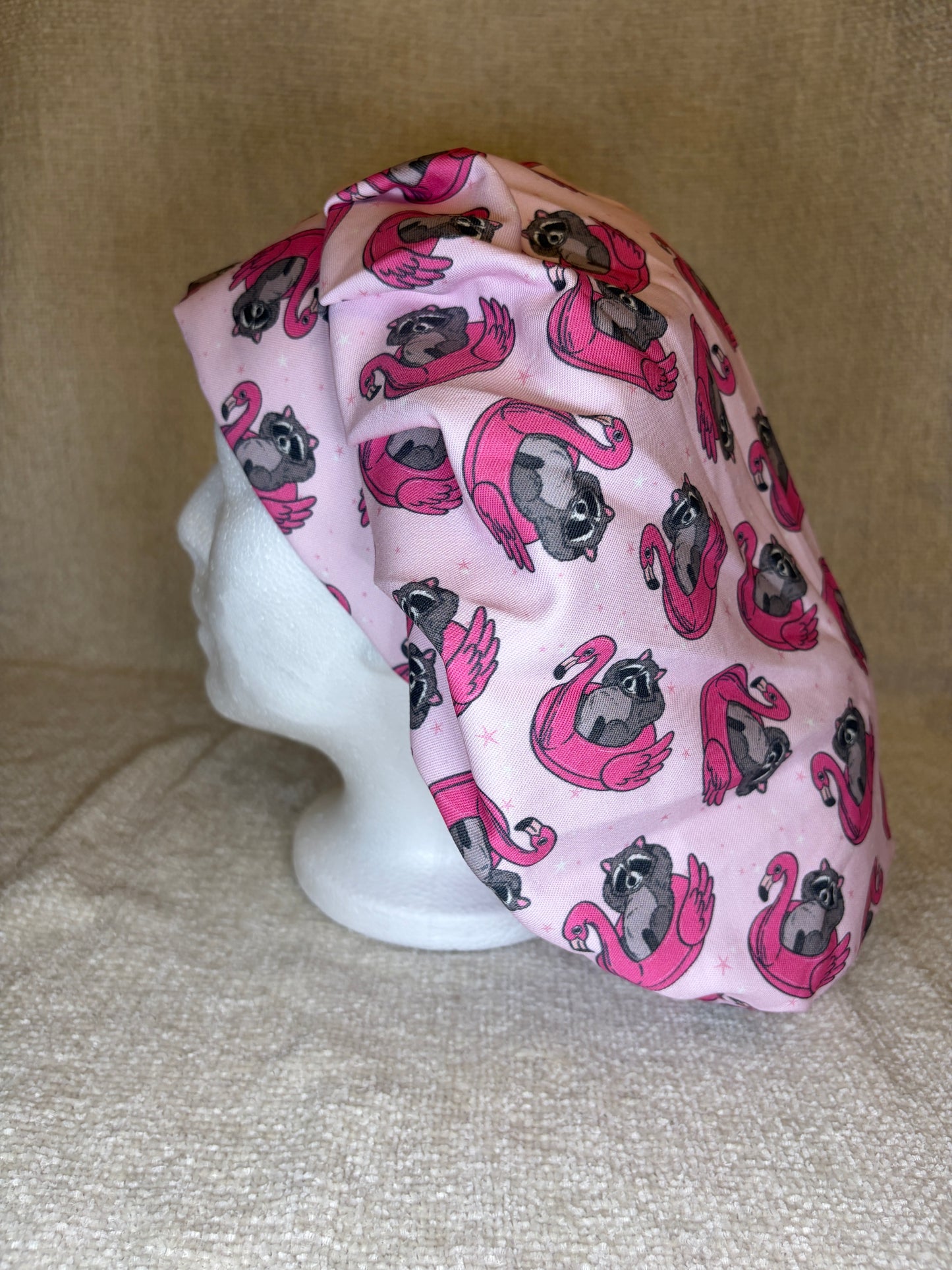 Raccoon Floatie Bouffant Scrub Cap — Capsential Select