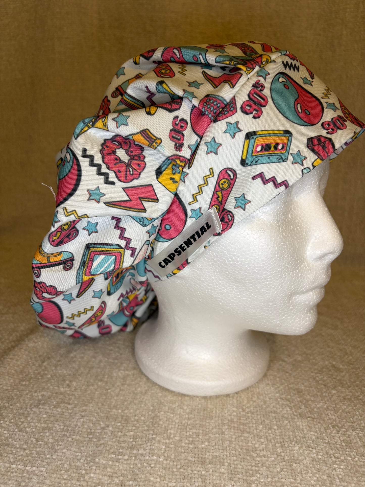 90s Vibe Bouffant Scrub Cap — Capsential Select