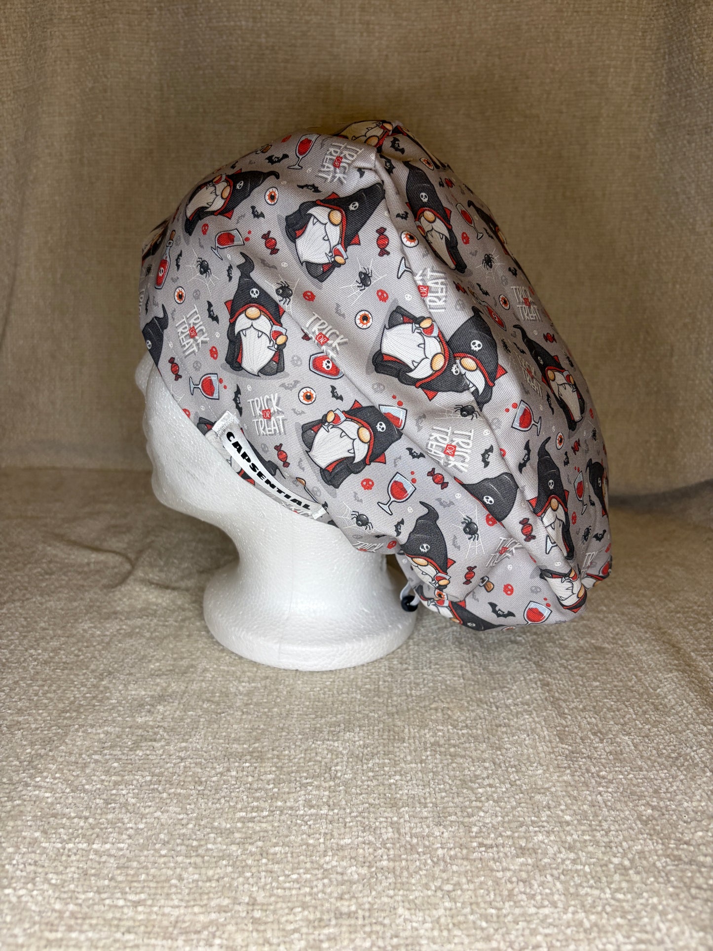 Vampire Gnome Euro Scrub Cap | Trick or Treat Halloween Print