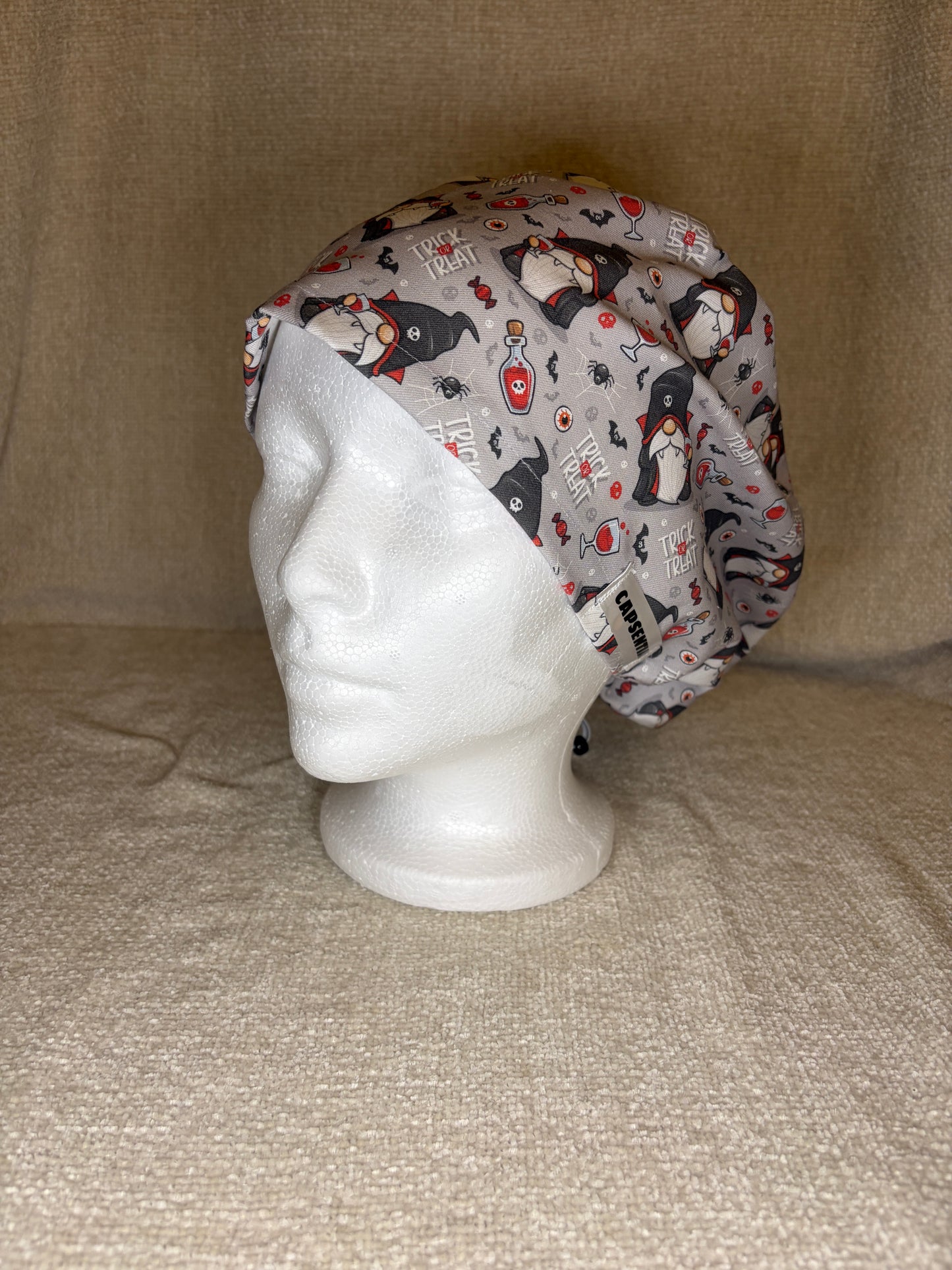 Vampire Gnome Euro Scrub Cap | Trick or Treat Halloween Print