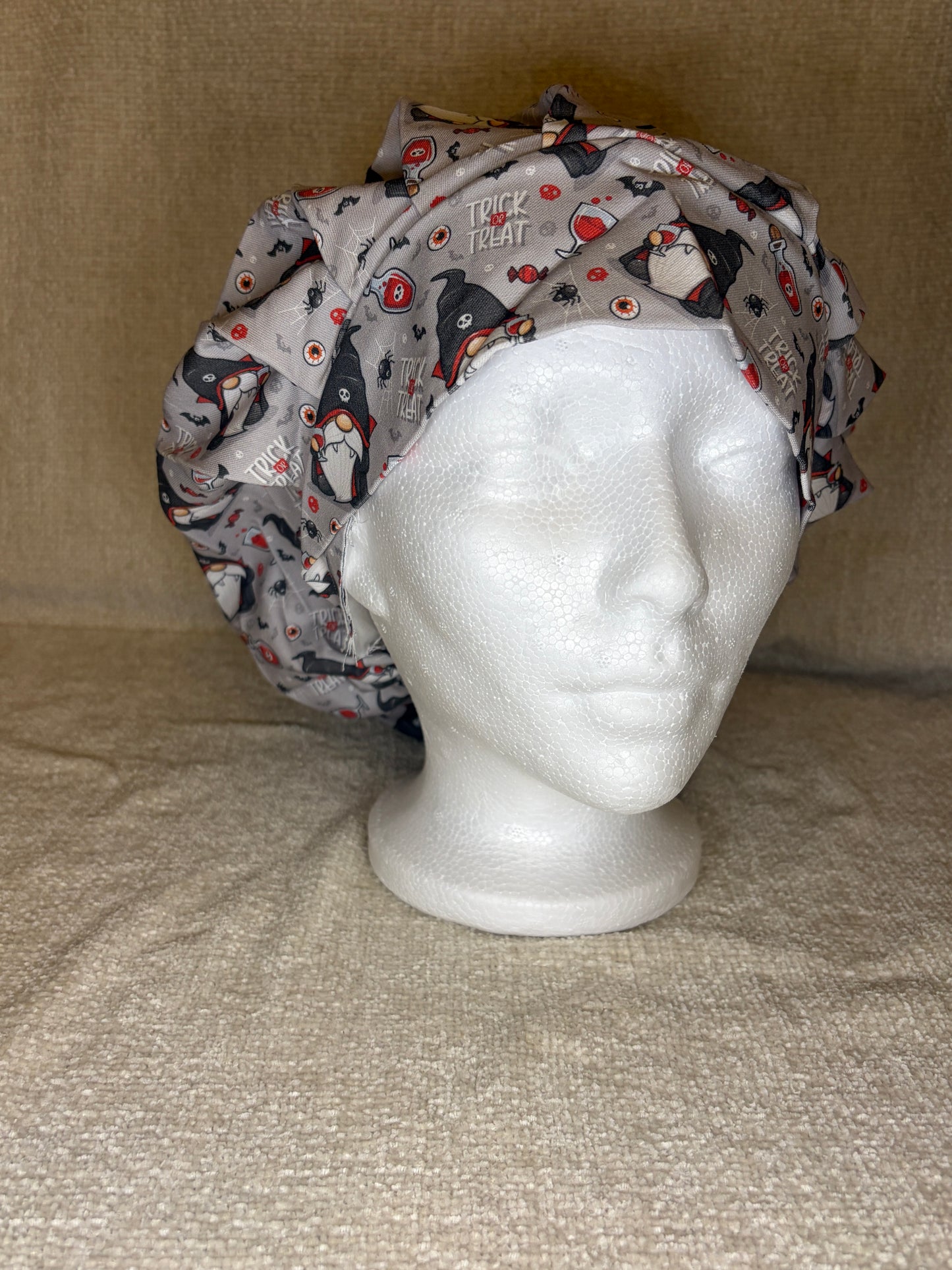 Vampire Gnome Bouffant Scrub Cap | Trick or Treat Halloween Print