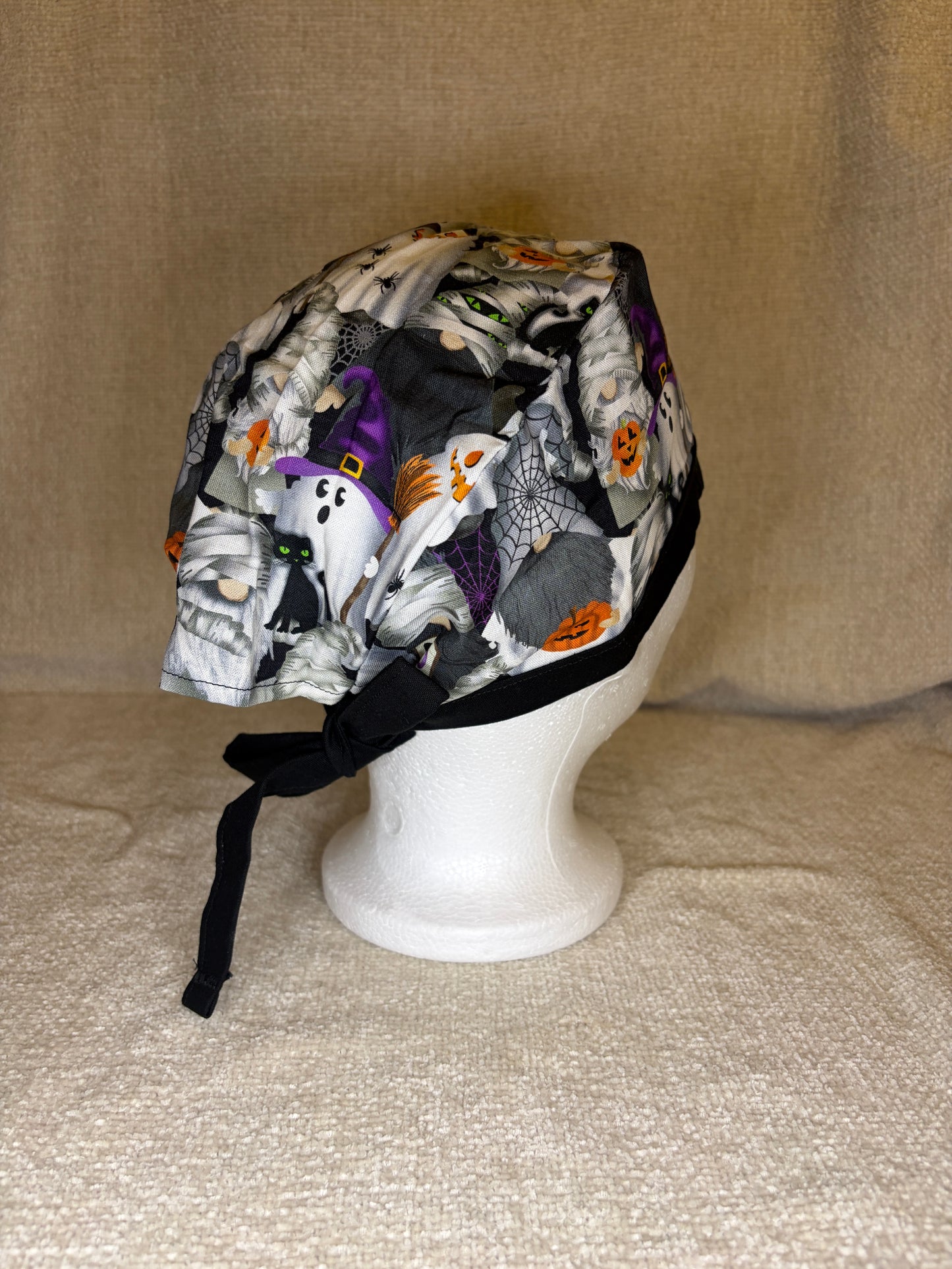 Spooky Gnome Squad Tie-Back Scrub Cap | Halloween Costume Gnomes