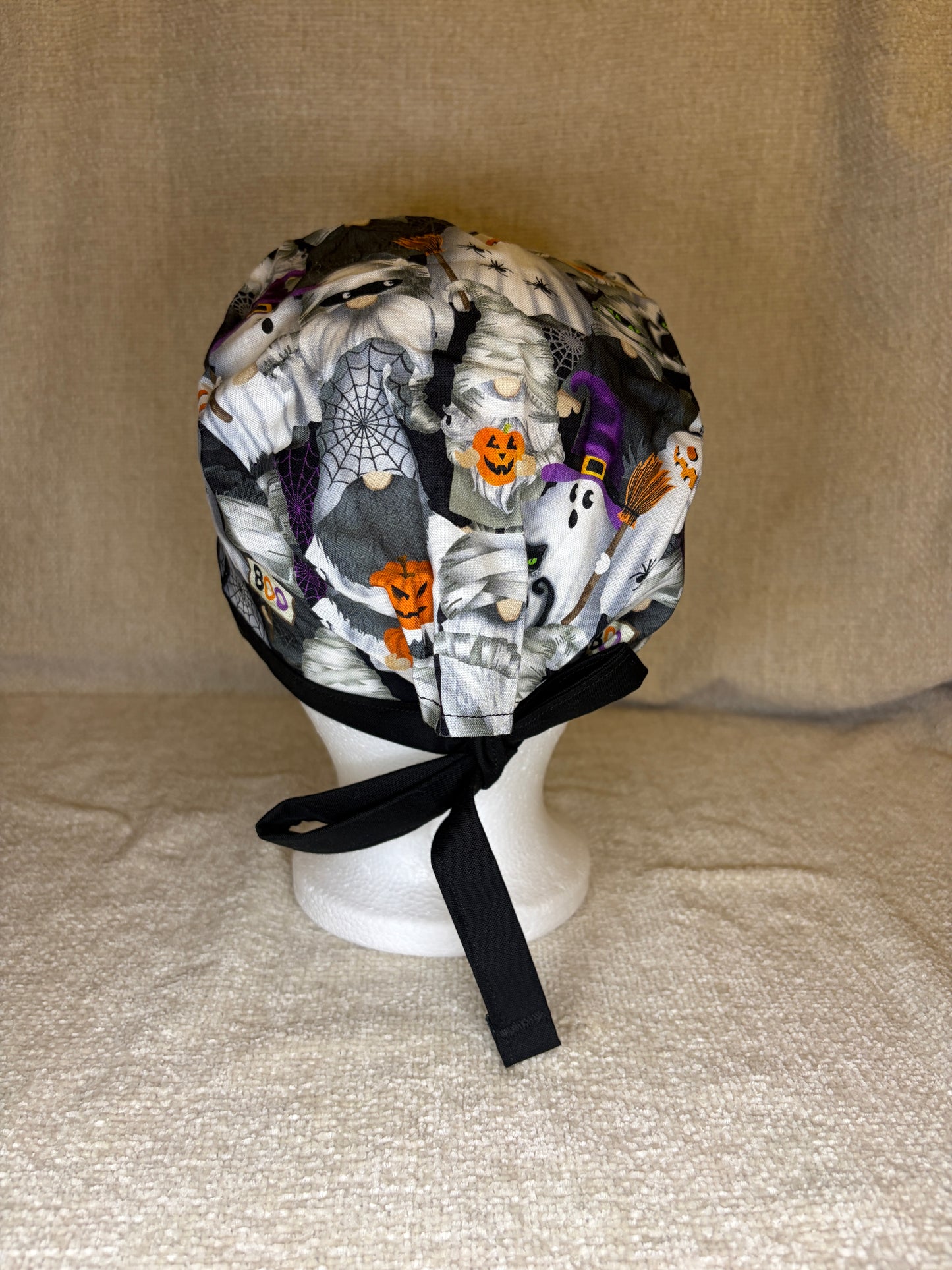 Spooky Gnome Squad Tie-Back Scrub Cap | Halloween Costume Gnomes