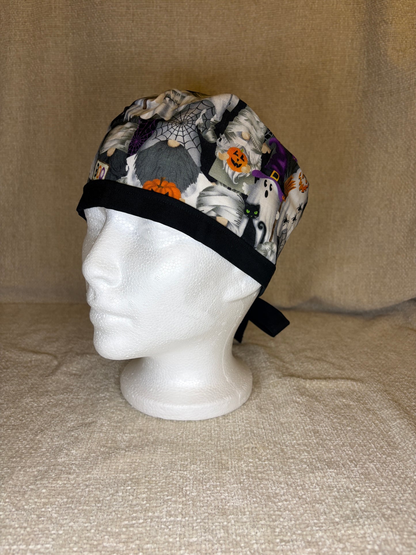 Spooky Gnome Squad Tie-Back Scrub Cap | Halloween Costume Gnomes