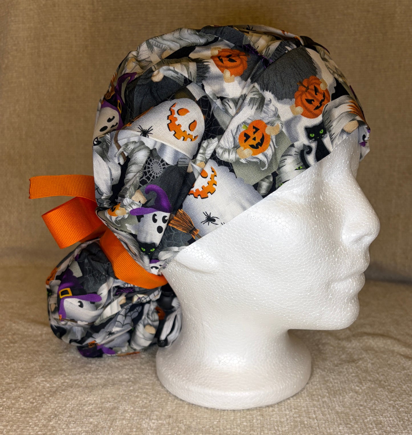 Spooky Gnome Squad Bouffant Scrub Cap | Halloween Costume Gnomes