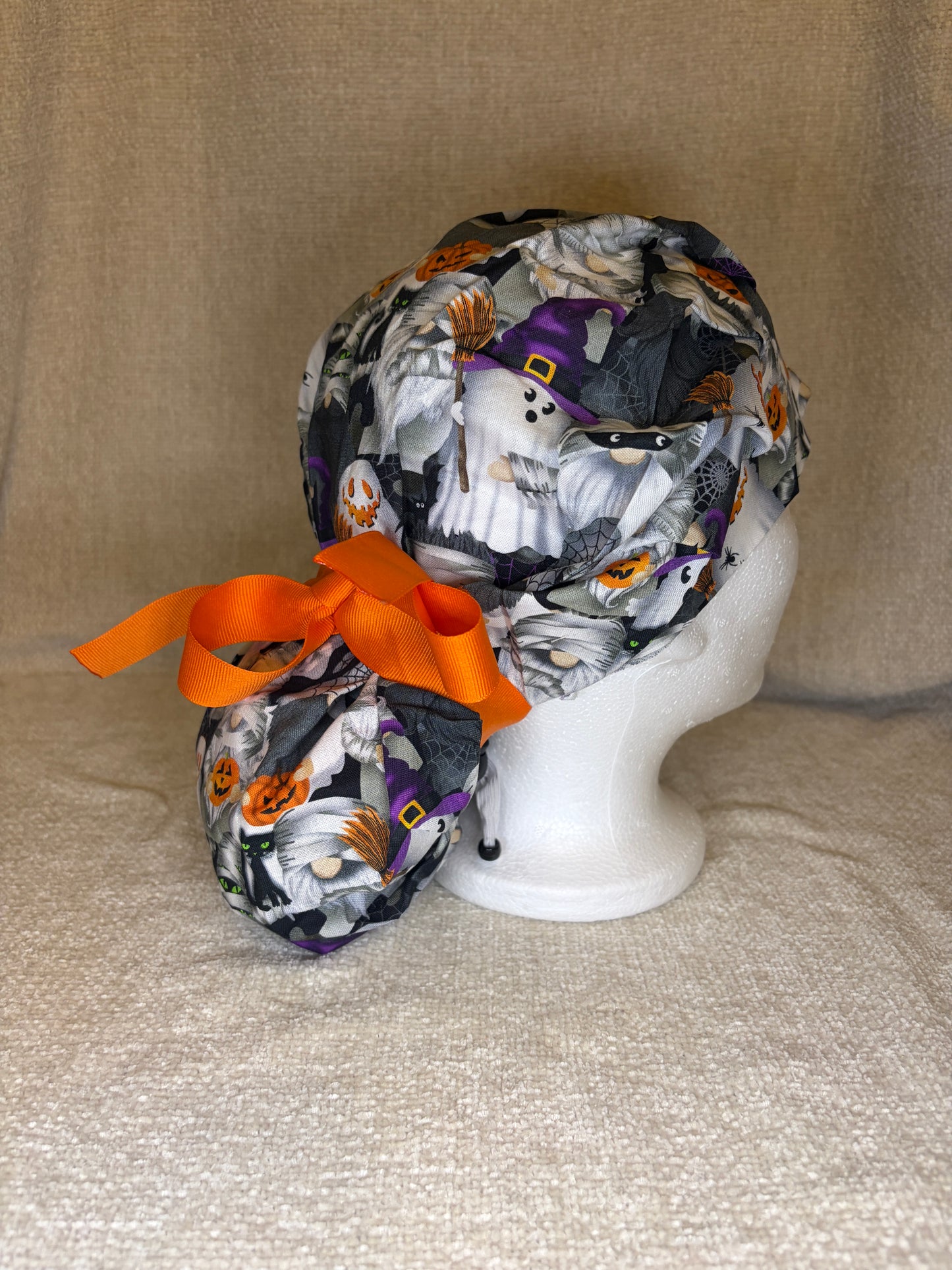 Spooky Gnome Squad Bouffant Scrub Cap | Halloween Costume Gnomes