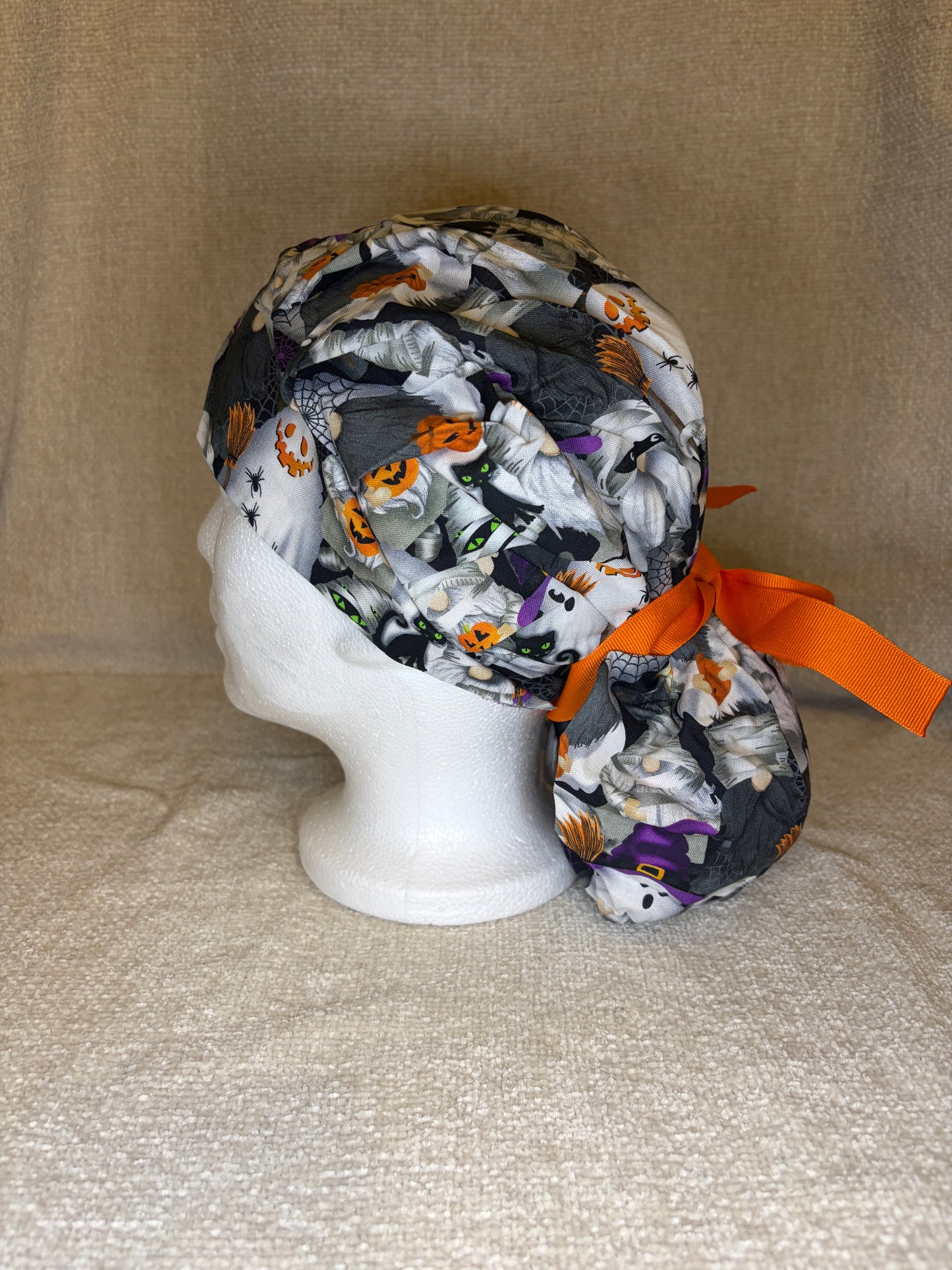 Spooky Gnome Squad Bouffant Scrub Cap | Halloween Costume Gnomes