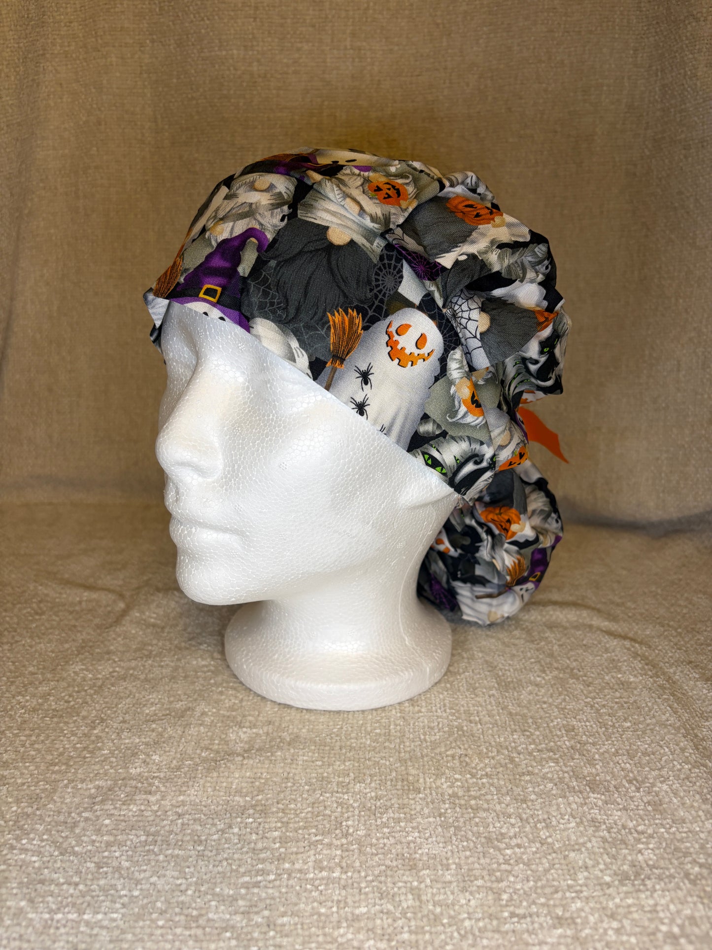 Spooky Gnome Squad Bouffant Scrub Cap | Halloween Costume Gnomes