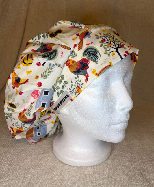 Farmhouse Harvest Scrub Cap – Bouffant Style | Capsential