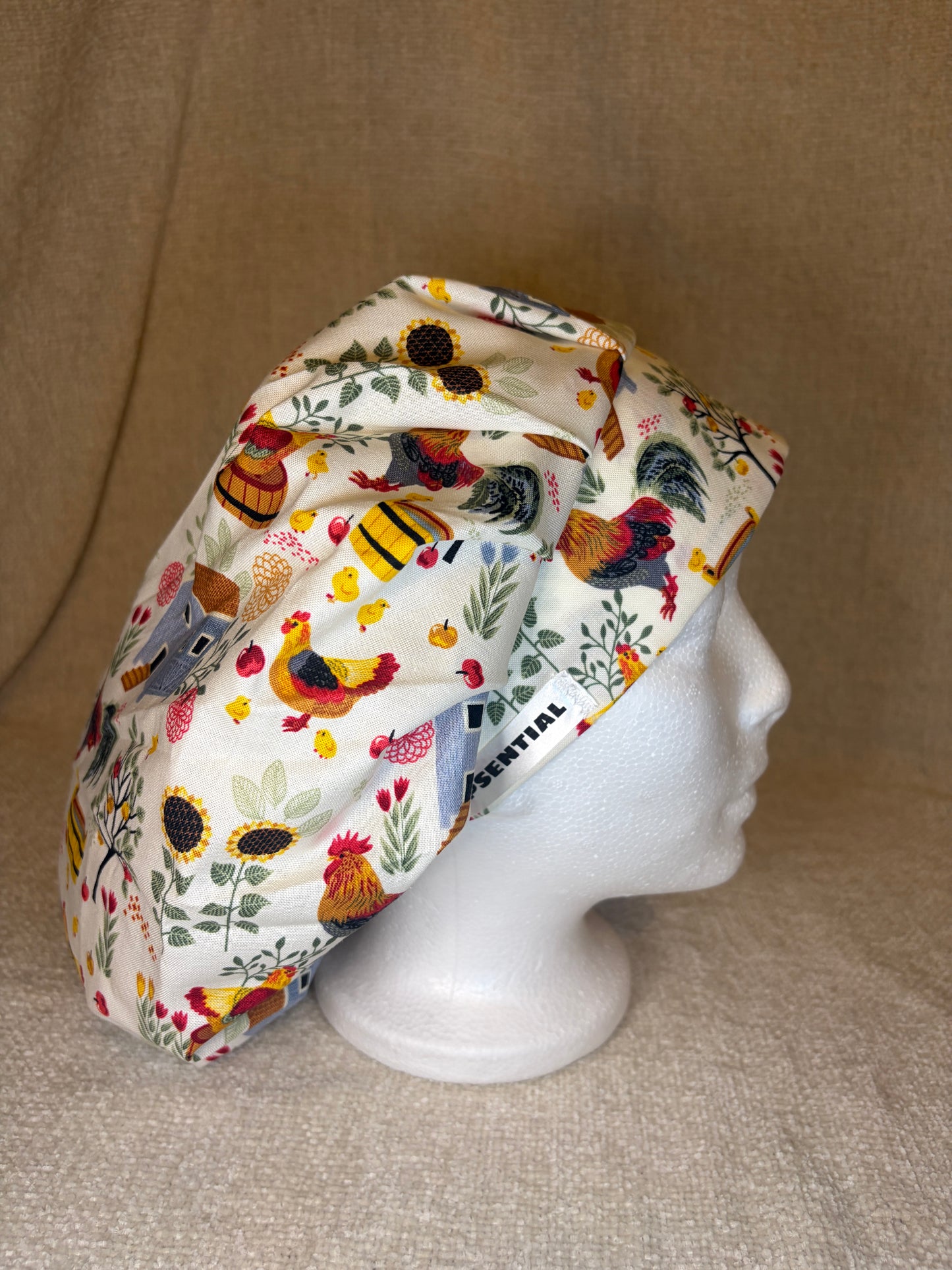 Farmhouse Harvest Scrub Cap – Bouffant Style | Capsential