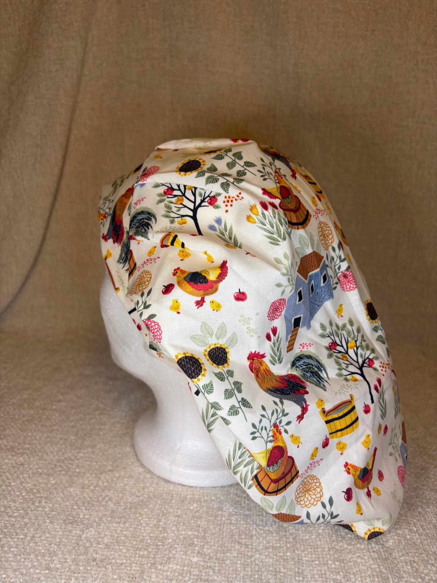 Farmhouse Harvest Scrub Cap – Bouffant Style | Capsential