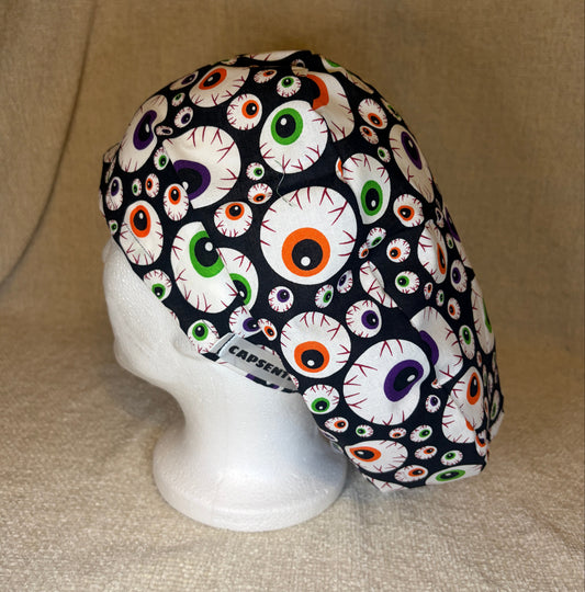 Spooky Eyes Scrub Cap – Euro Style | Capsential