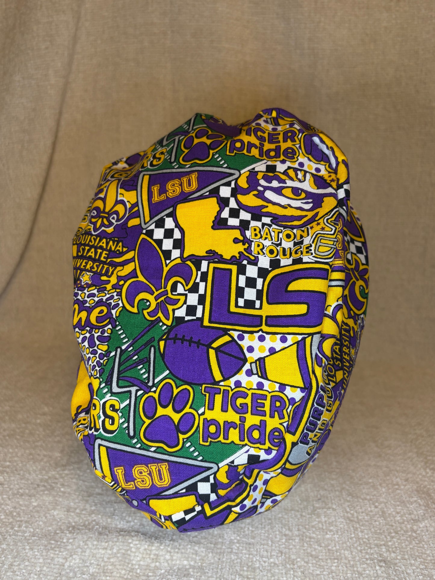Purple & Gold Pride Scrub Cap – Euro Style | Capsential