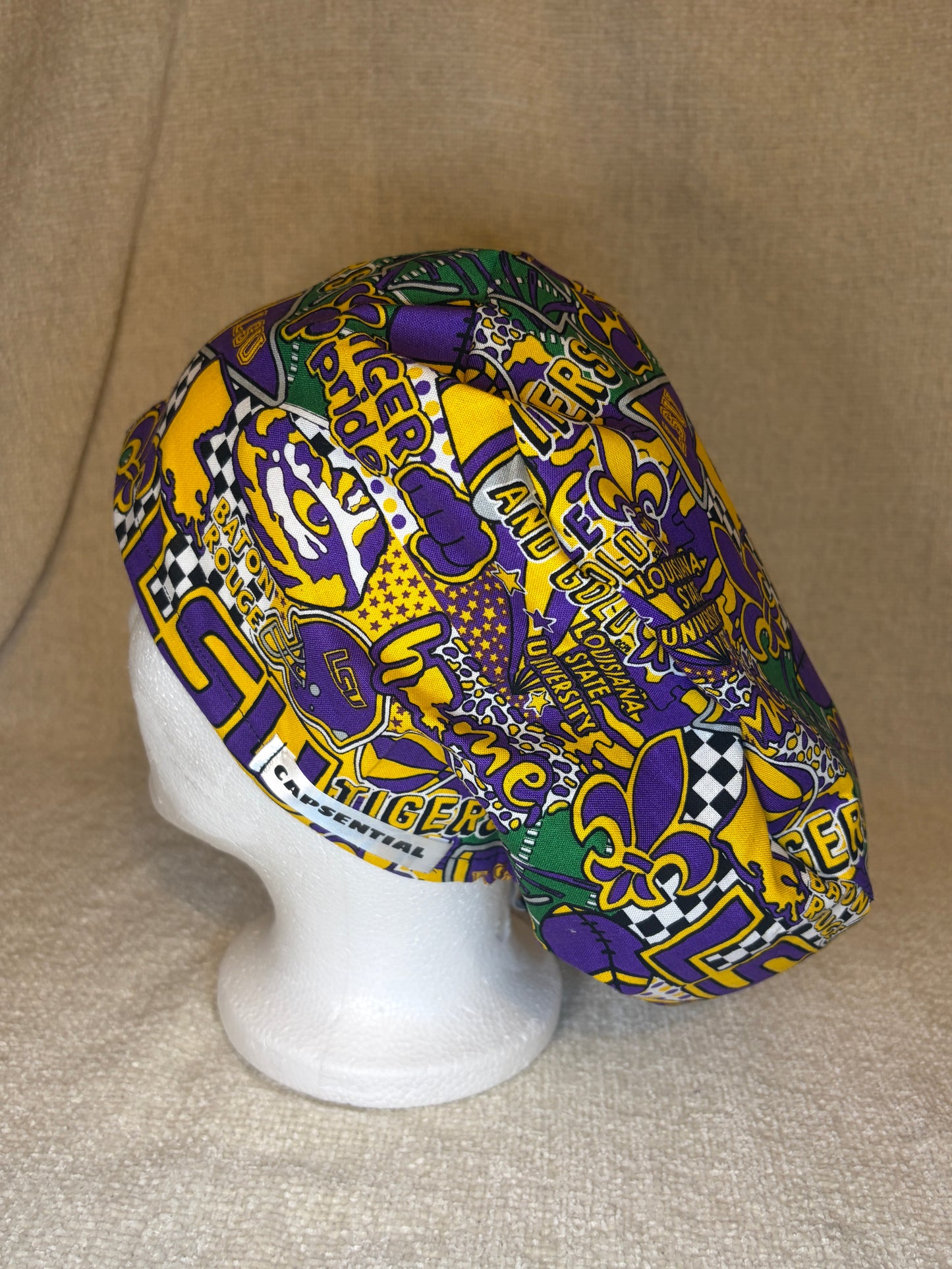 Purple & Gold Pride Scrub Cap – Euro Style | Capsential