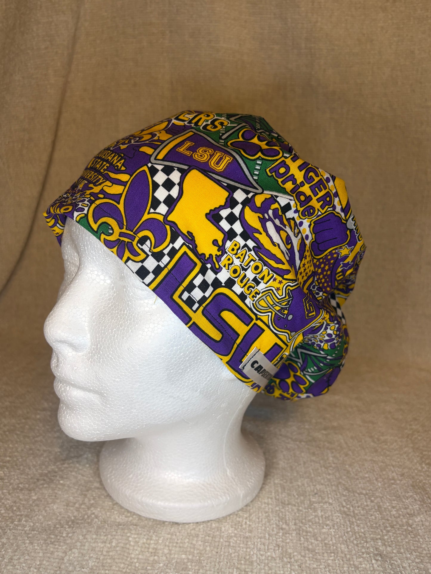 Purple & Gold Pride Scrub Cap – Euro Style | Capsential
