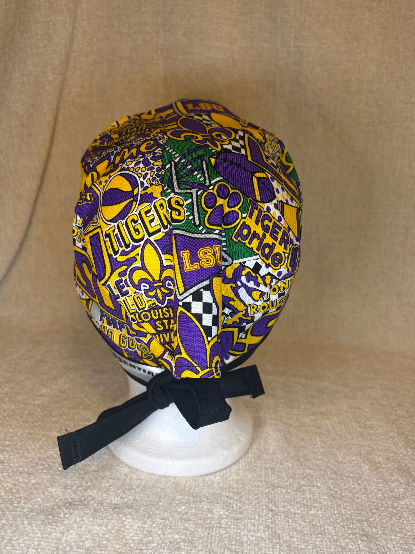 Purple & Gold Pride Scrub Cap – Tie-Back Style | Capsential