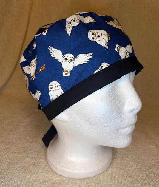 Messenger Owl Scrub Cap – Tie-Back Style | Capsential