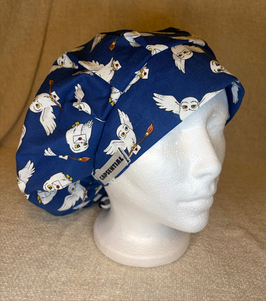 Messenger Owl Scrub Cap – Bouffant Style | Capsential