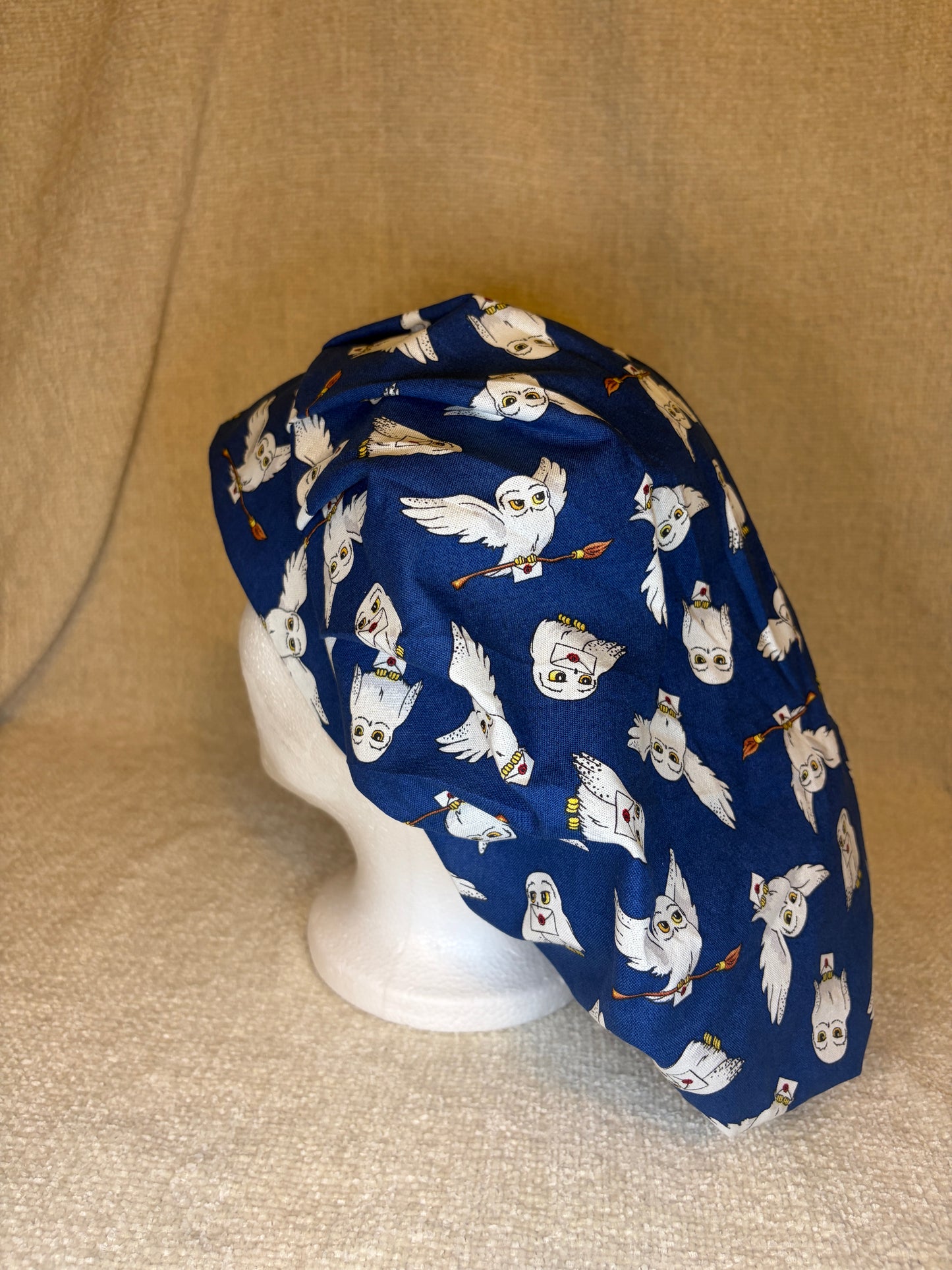 Messenger Owl Scrub Cap – Bouffant Style | Capsential
