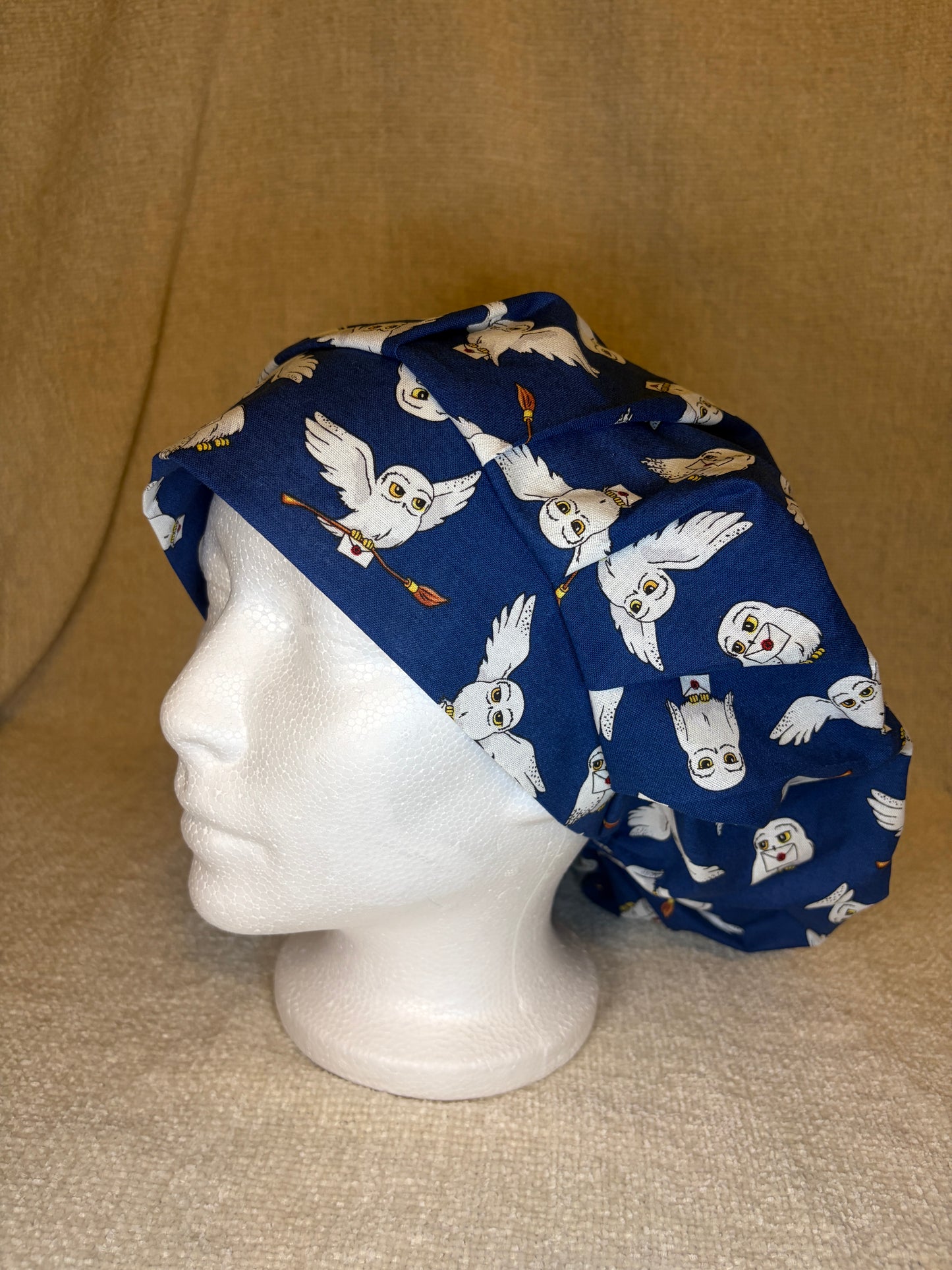 Messenger Owl Scrub Cap – Bouffant Style | Capsential