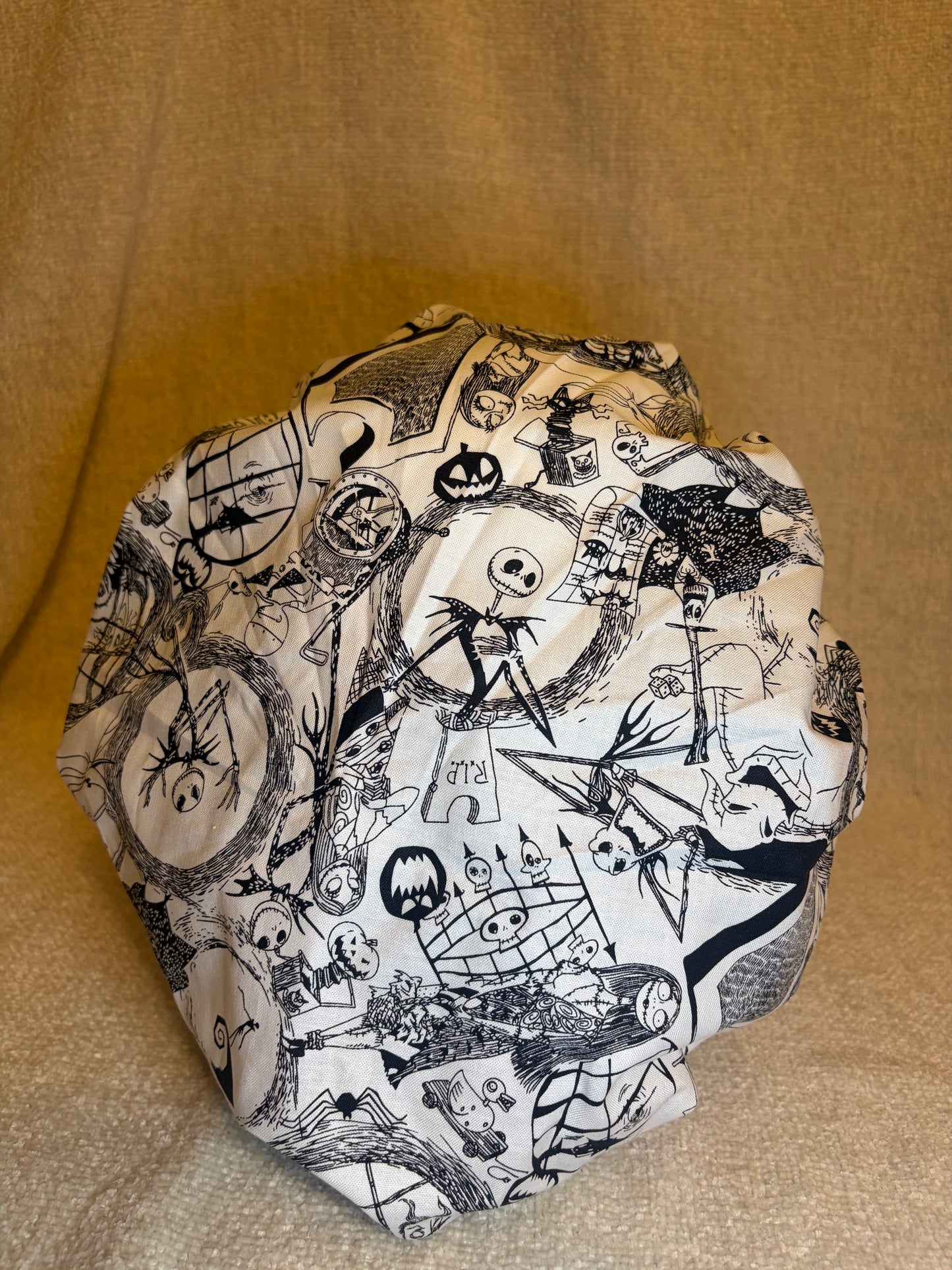 Gothic Storybook Skeleton Scrub Cap – Bouffant Style | Capsential