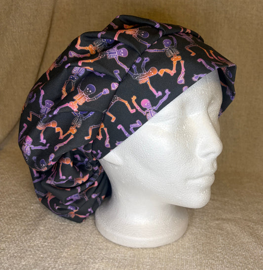 Dancing Skeletons Scrub Cap – Bouffant Style | Capsential Select