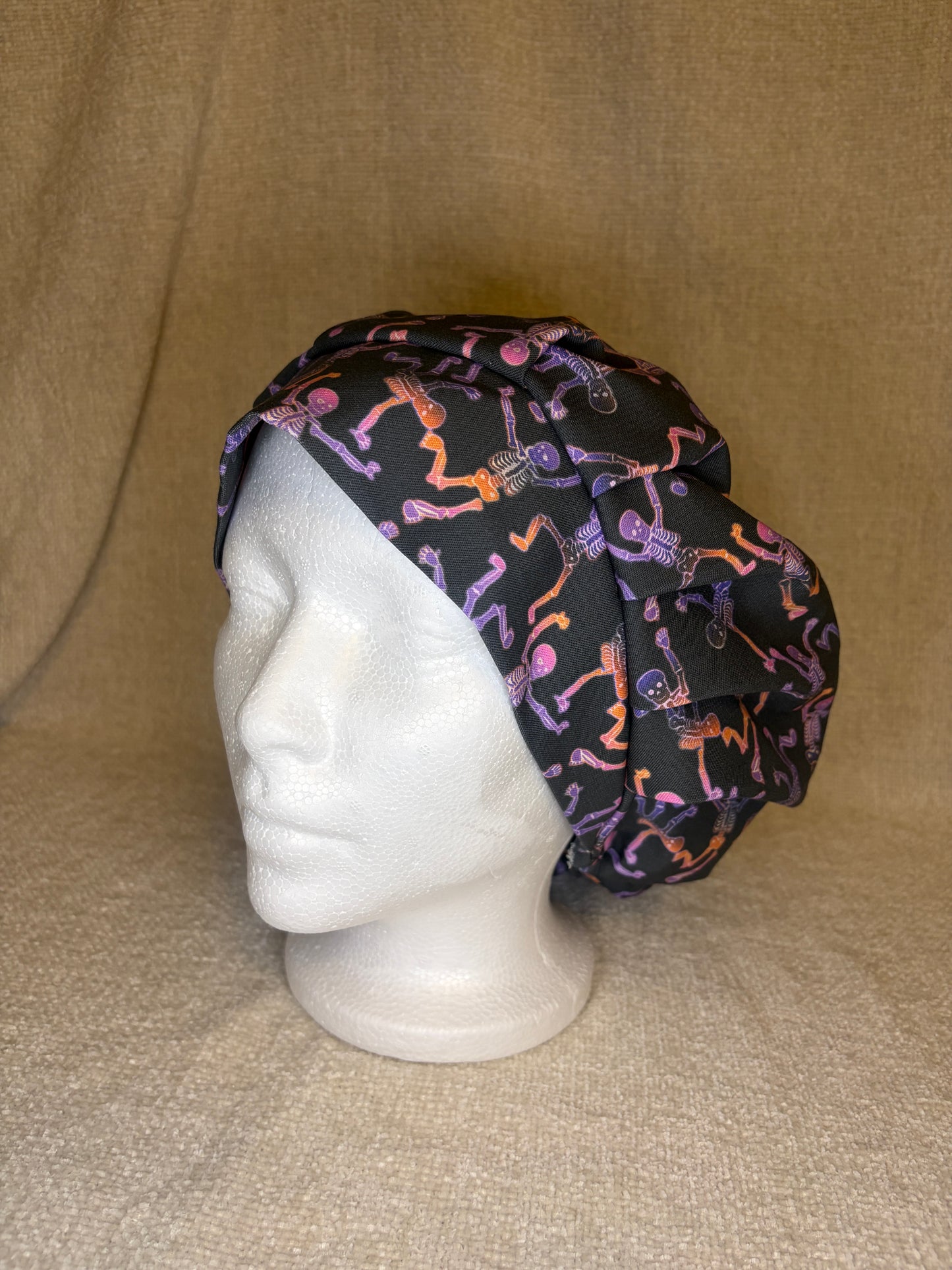 Dancing Skeletons Scrub Cap – Bouffant Style | Capsential Select