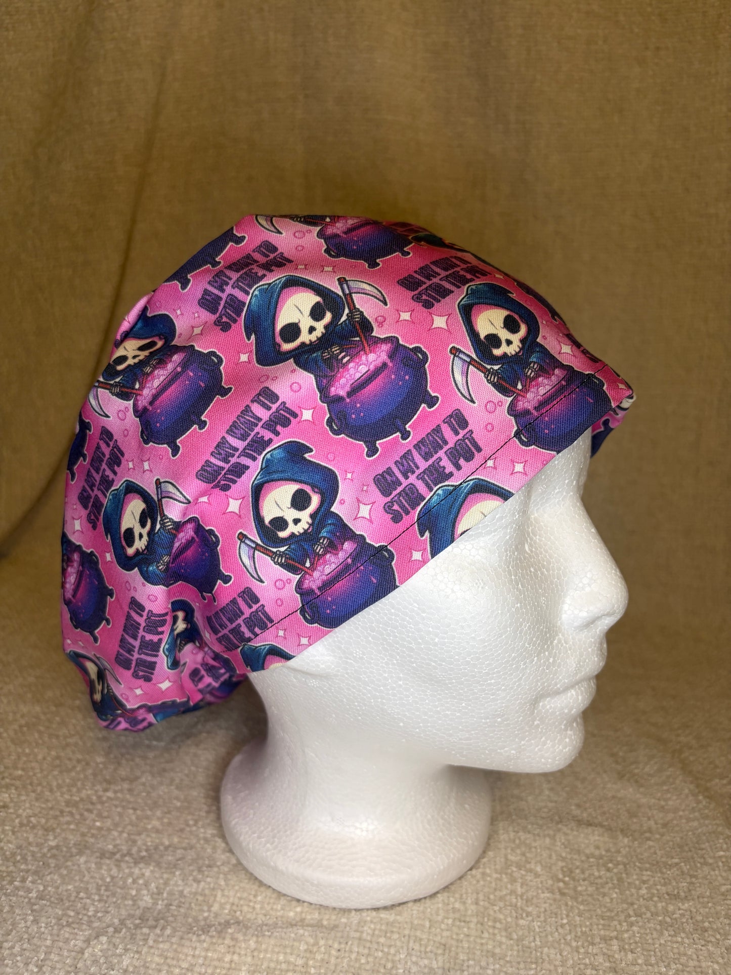 Stir the Pot Grim Reaper Scrub Cap – Euro Style | Capsential Select