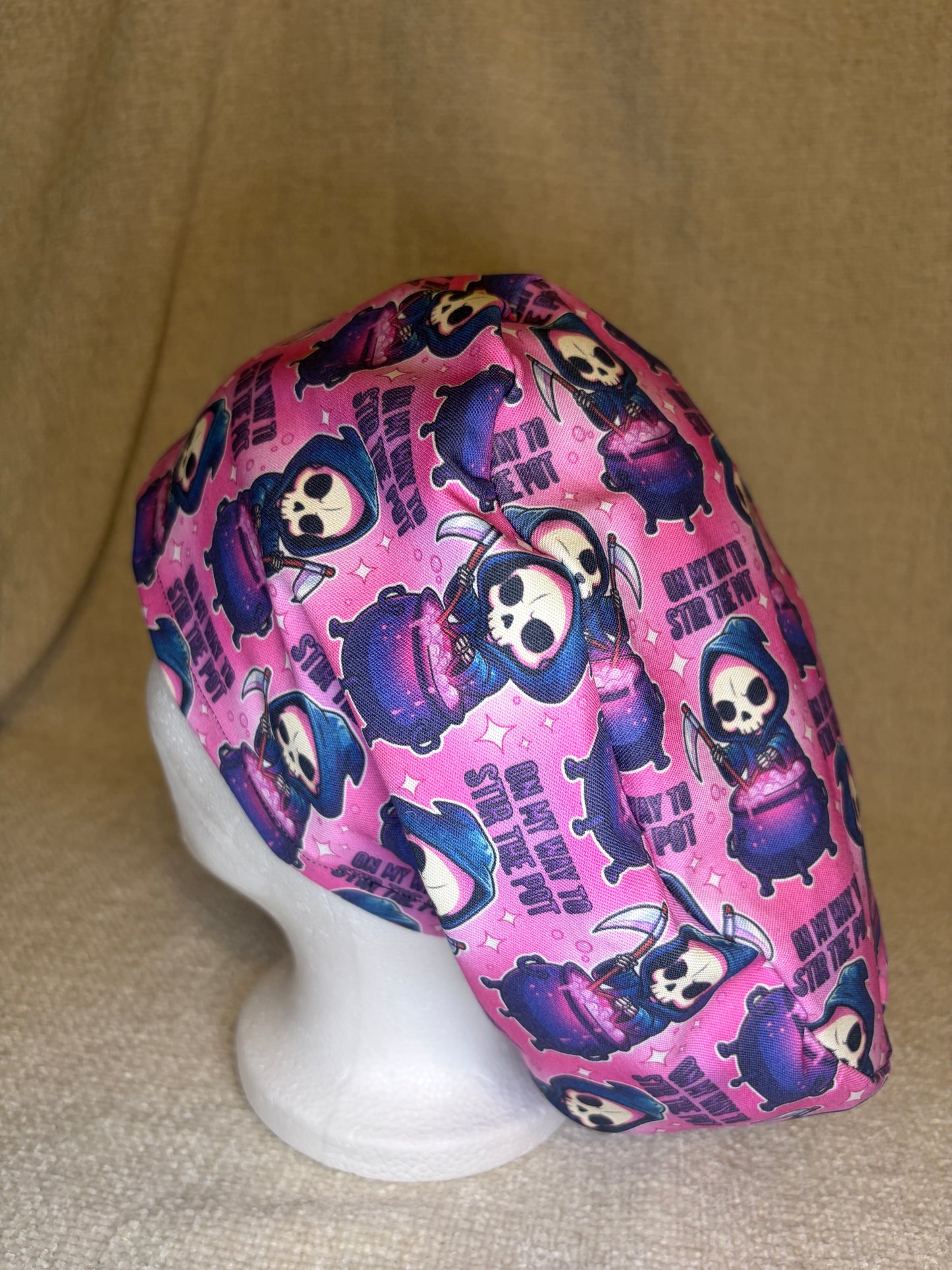 Stir the Pot Grim Reaper Scrub Cap – Euro Style | Capsential Select