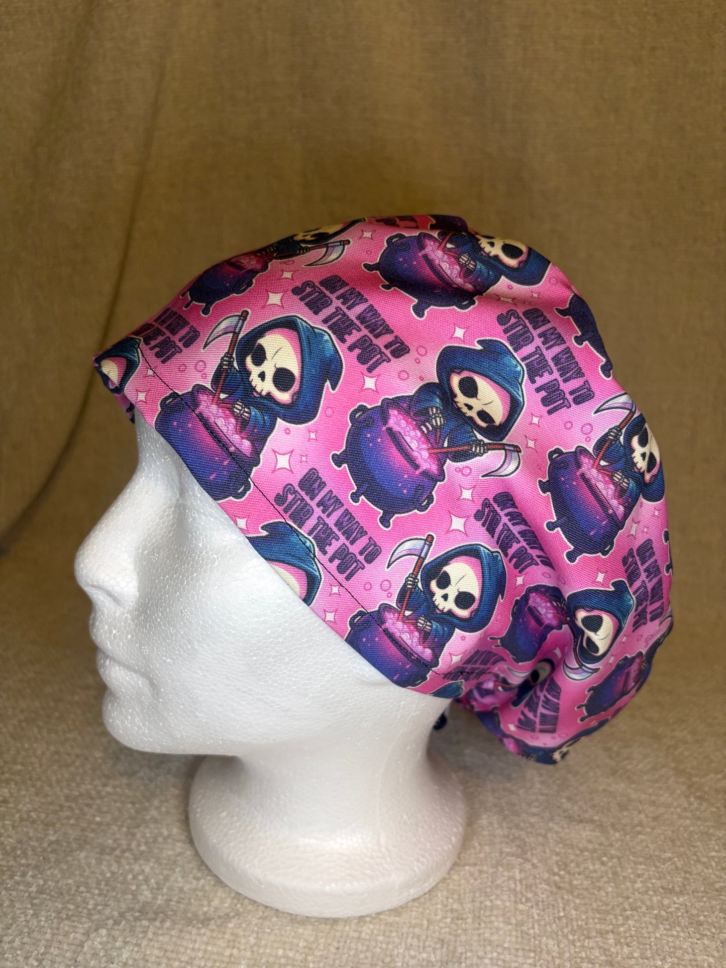 Stir the Pot Grim Reaper Scrub Cap – Euro Style | Capsential Select