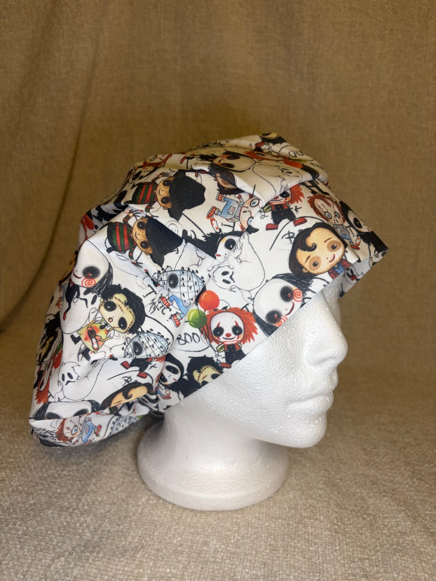Horror Icon Crew Scrub Cap – Bouffant Style | Capsential Select