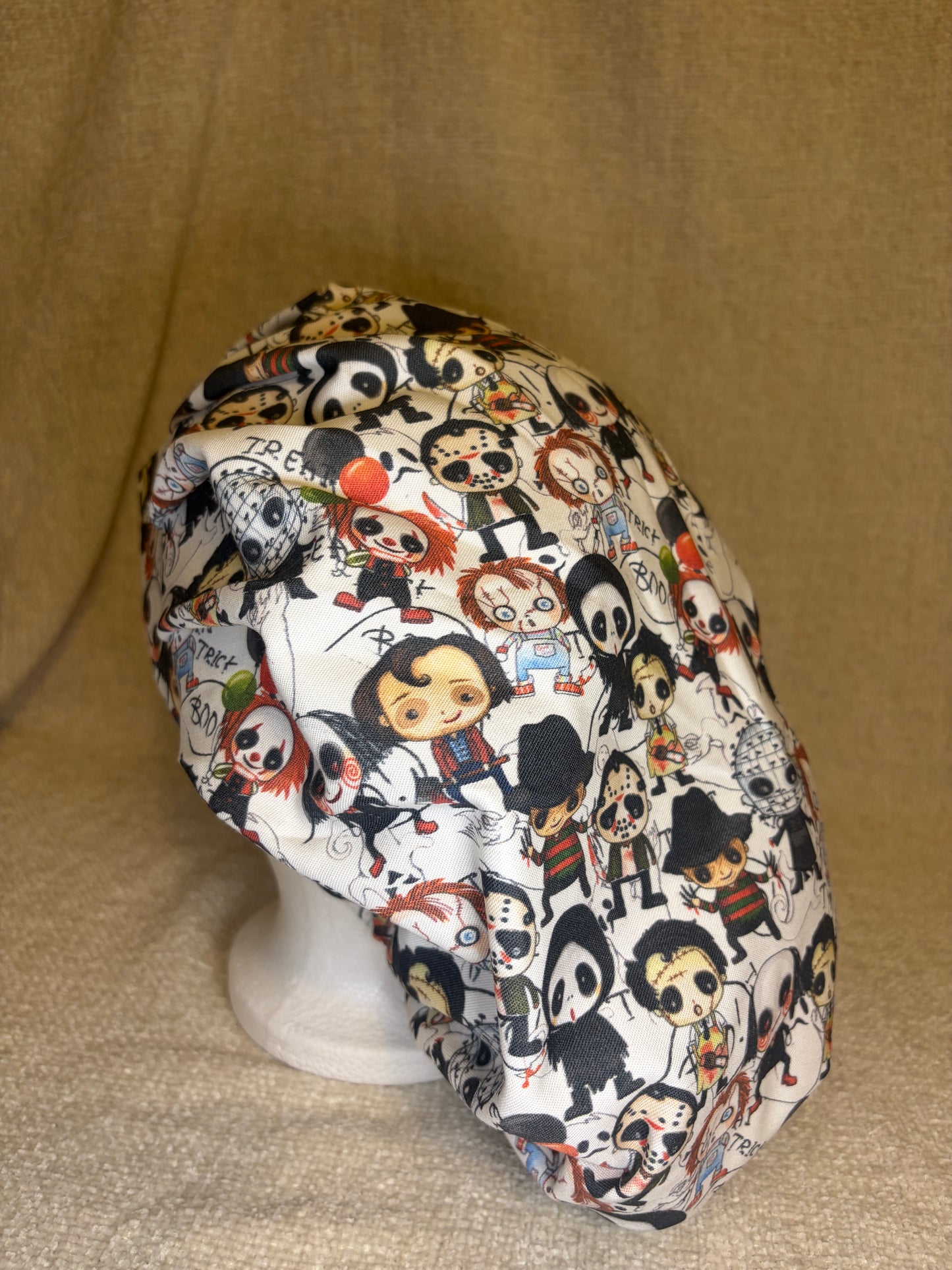 Horror Icon Crew Scrub Cap – Bouffant Style | Capsential Select